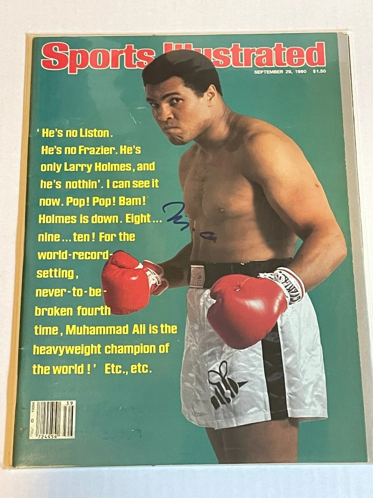 Muhammad Ali Signed 1980 Sports Illustrated SI Boxing w PROOF - K9 COA