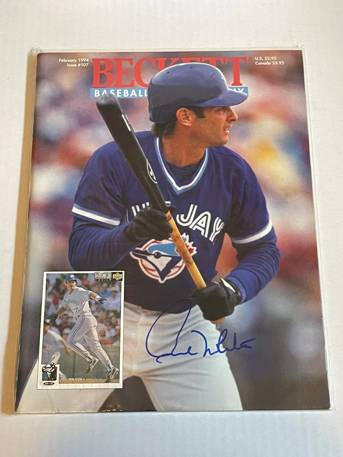 Paul Molitor SIGNED Beckett Magazine Toronto Blue Jays Hall of Fame HOF - K9 COA