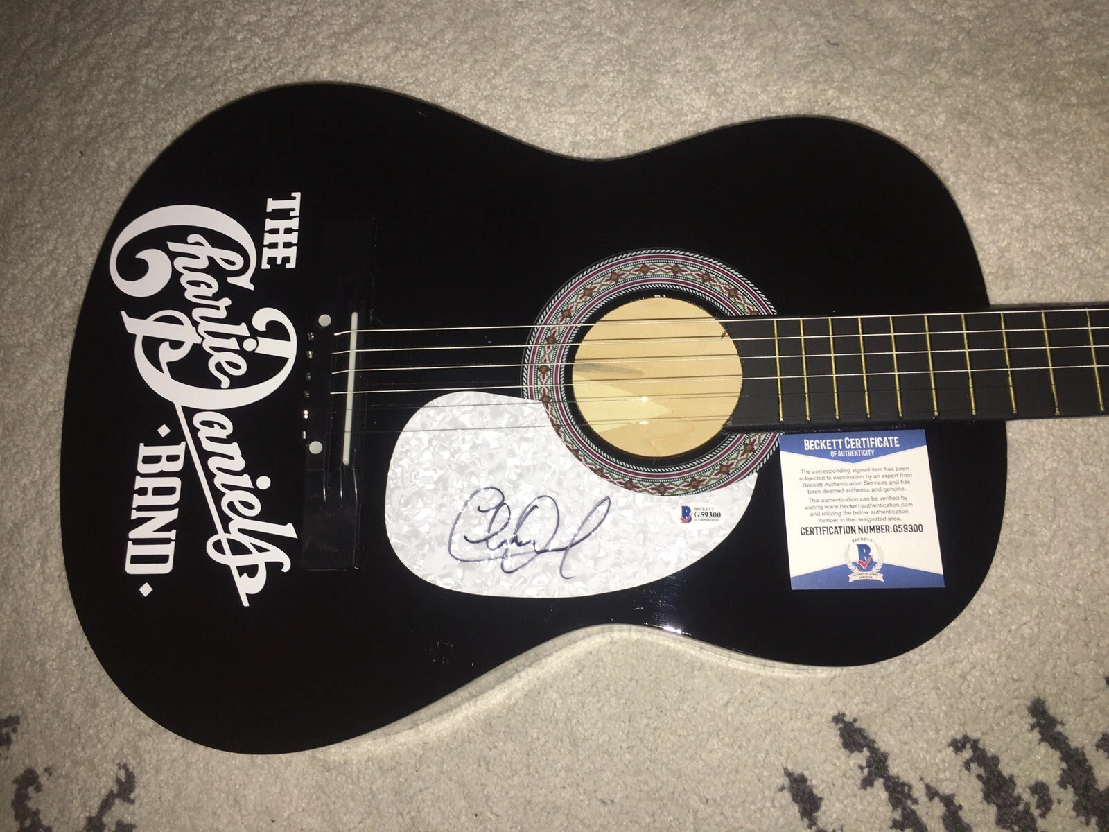 Charlie Daniels Signed Full Size Acoustic Guitar Country Music Superstar Beckett