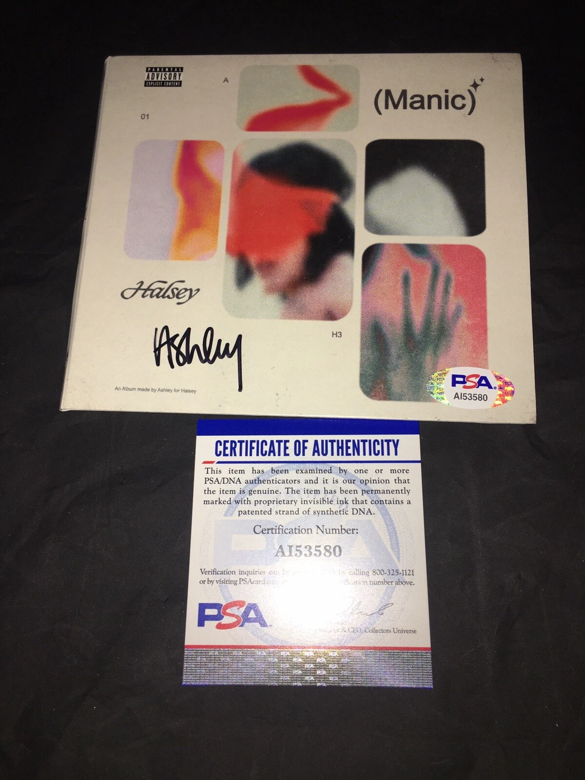 Halsey Signed Manic CD Signed As Ashley Superstar Graveyard PSA/DNA #3