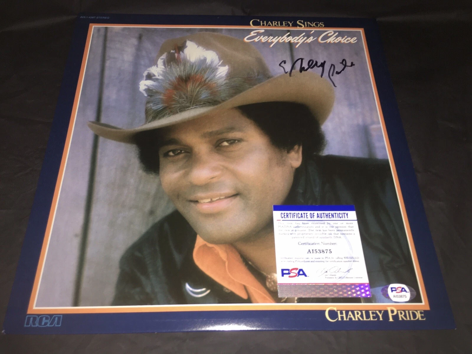 Charley Pride Signed Everybody’s Choice Vinyl Album Country Superstar PSA/DNA