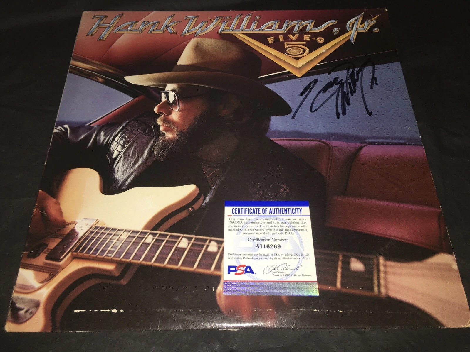 Hank Williams Jr Signed 5 Five-O Vinyl Album Country Superstar PSA/DNA