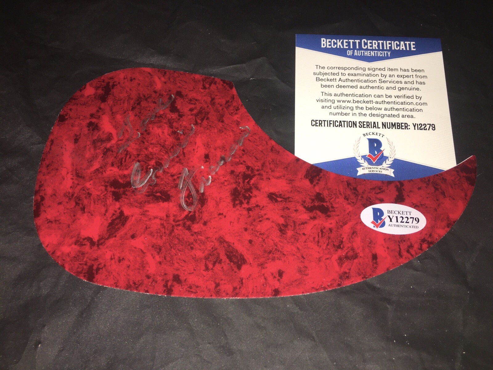 Connie Francis Signed Acoustic Pickguard “Who’s Sorry Now” Beckett