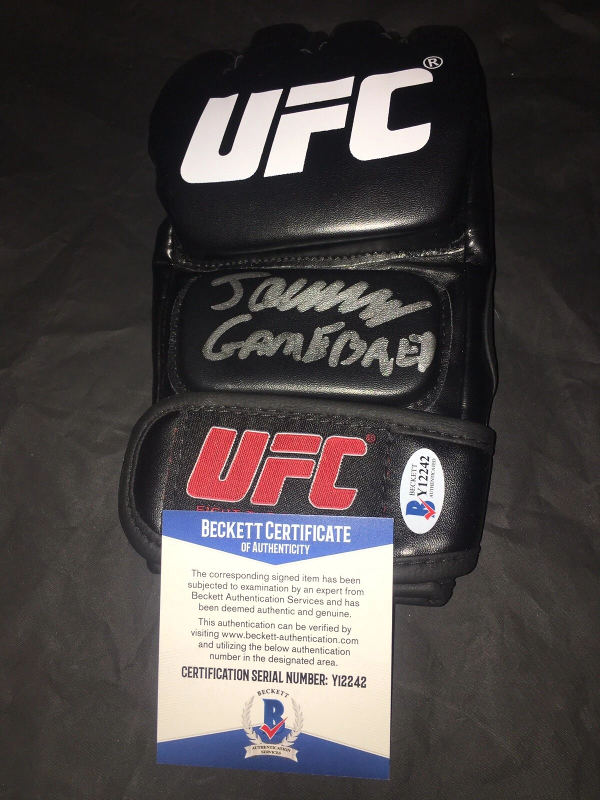 Jorge Masvidal Signed UFC Boxing Glove Champion Baddest Mother Winner Beckett #2