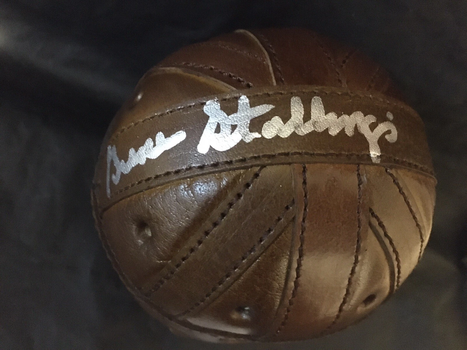 Gene Stallings Signed Leather Mini Helmet Alabama 92 National Champion Beckett