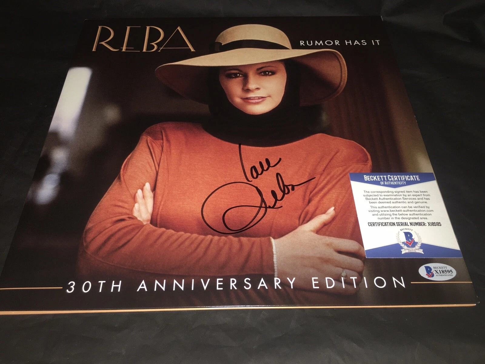 Reba McEntire Signed Rumor Has It Vinyl Album 30th Anniversary Beckett
