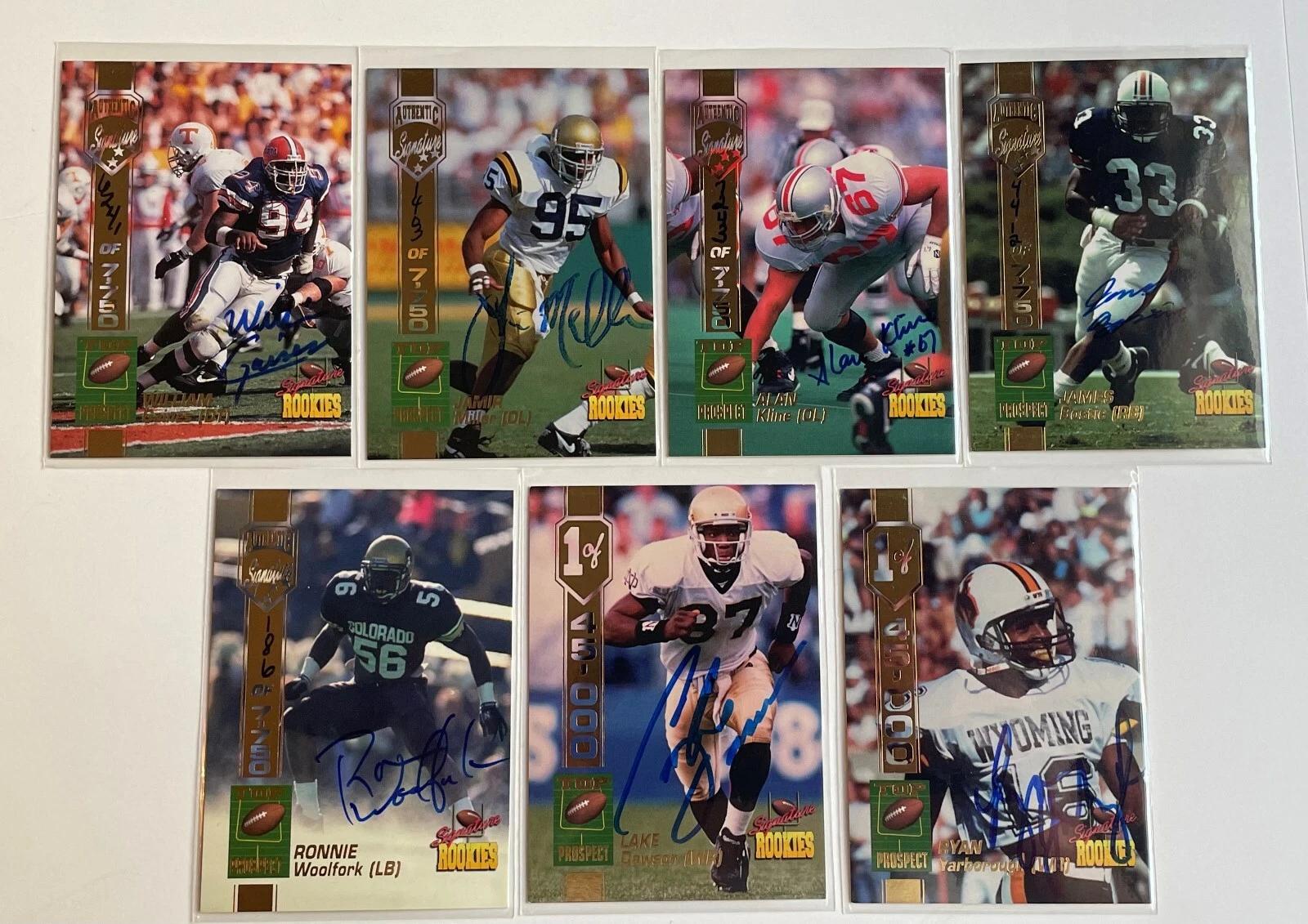 7X dif 1994 Signature Rookies Autographed Signed Card lot Miller Dawson Gaines +