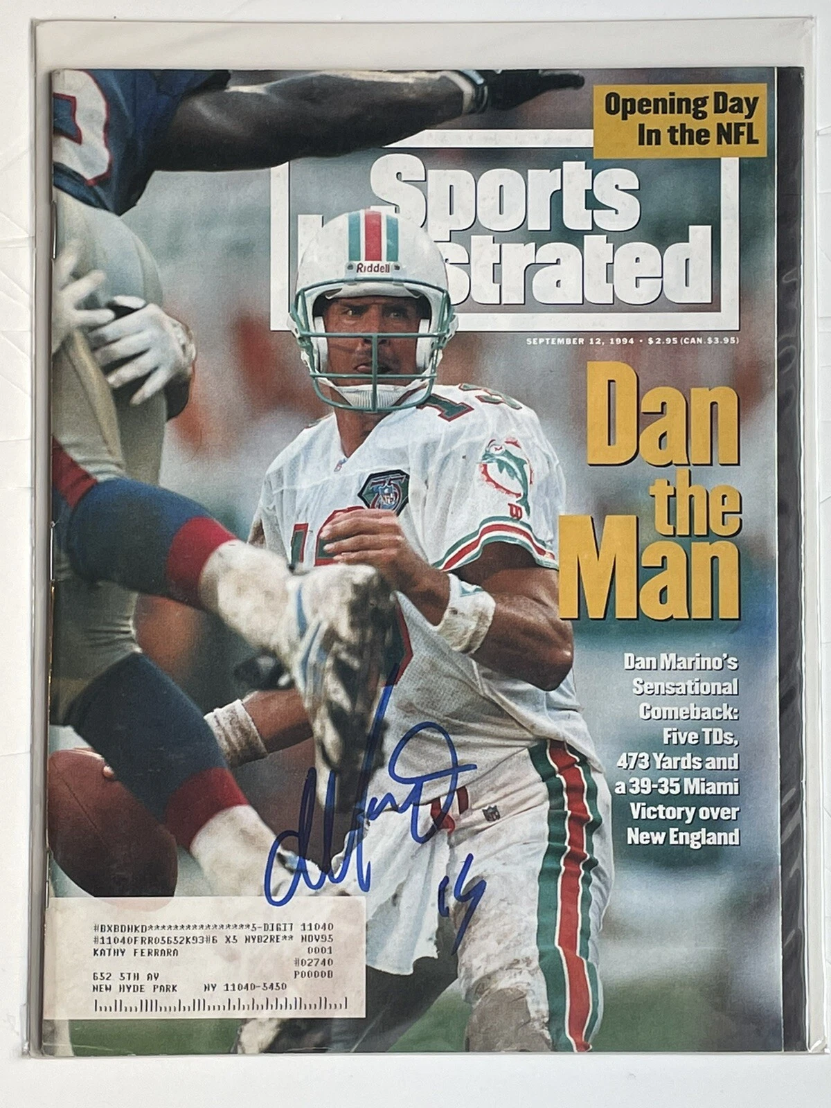 Dan Marino The Man  SIGNED Sports Illustrated SI Miami Dolphins w PROOF - K9 COA