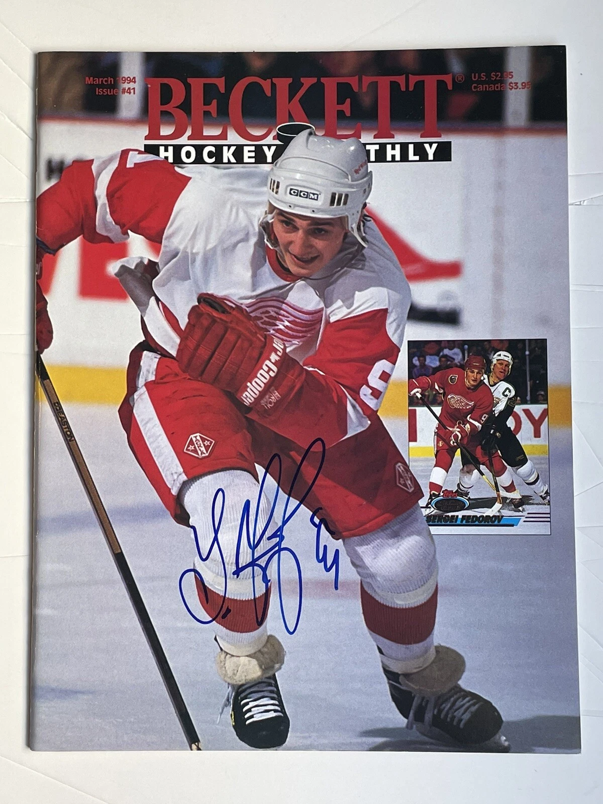 Sergei Federov SIGNED Autographed Beckett Mag Detroit Red Wings - K9 COA