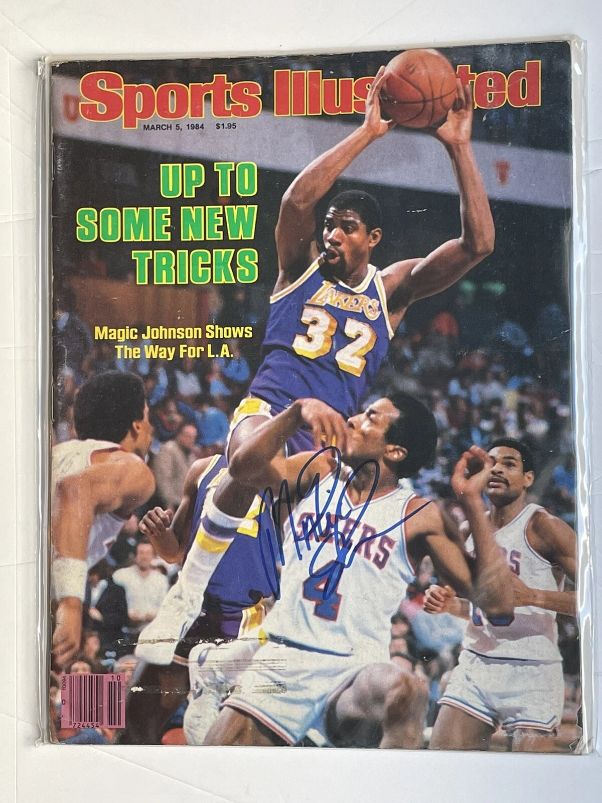 Ervin Magic Johnson Sports Illustrated SI 1984 w Los Angeles Lakers HOF - K9 COA