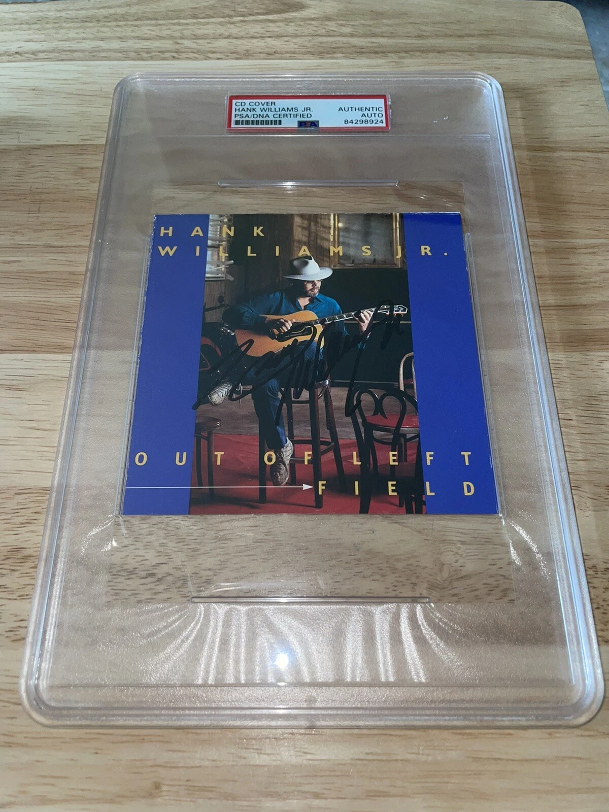 Hank Williams Jr Signed Out Of Left Field CD Booklet Slabbed PSA/DNA