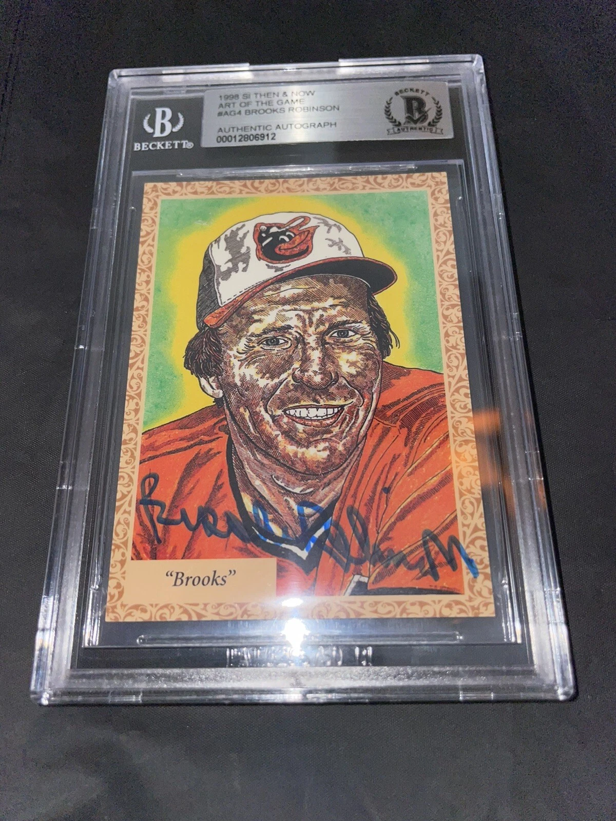 Brooks Robinson Signed 1998 Art Of The Game Card Baltimore Orioles Beckett