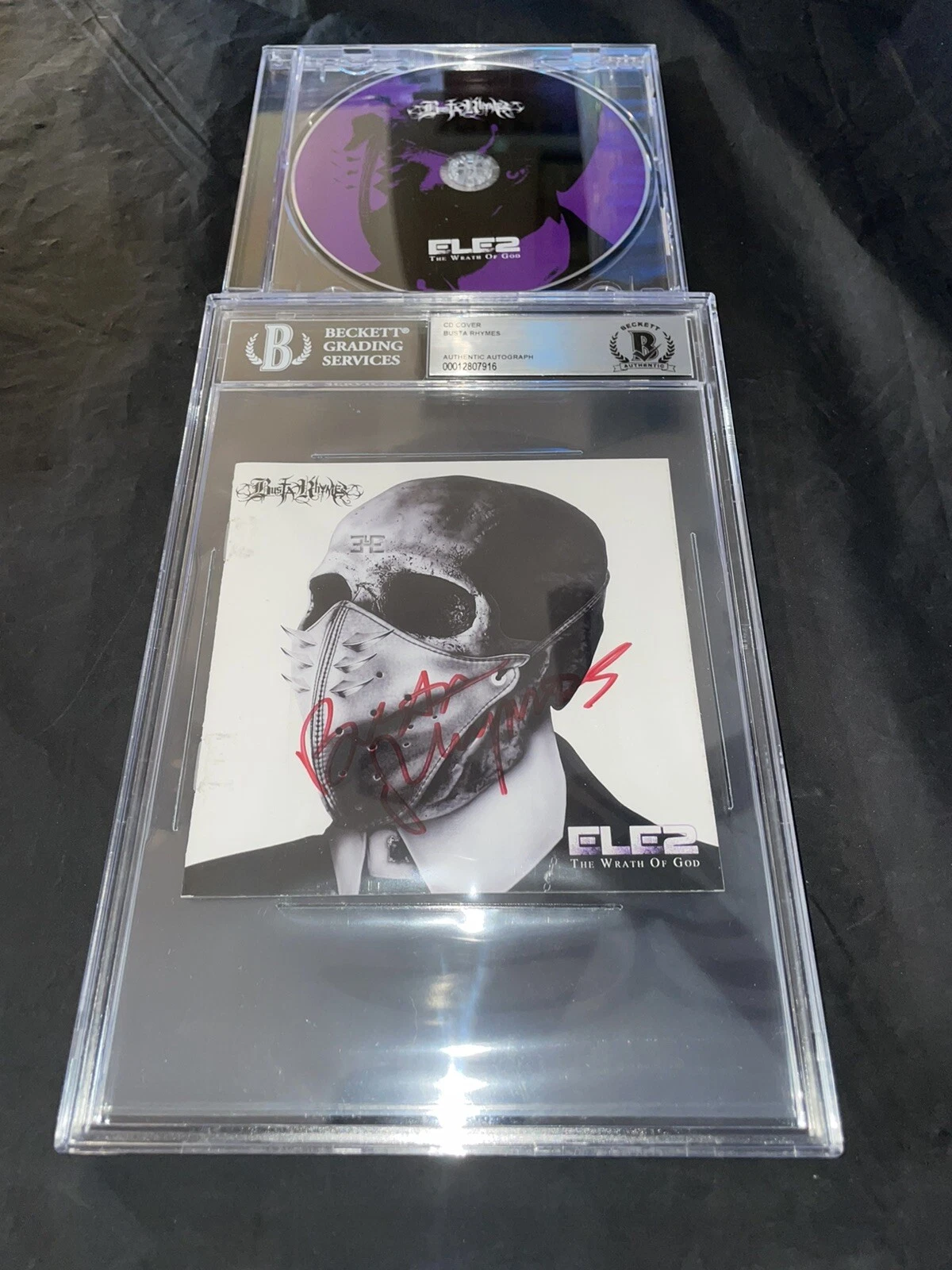 Busta Rhymes Signed ELE2 The Wrath Of God CD Superstar Beckett Encap