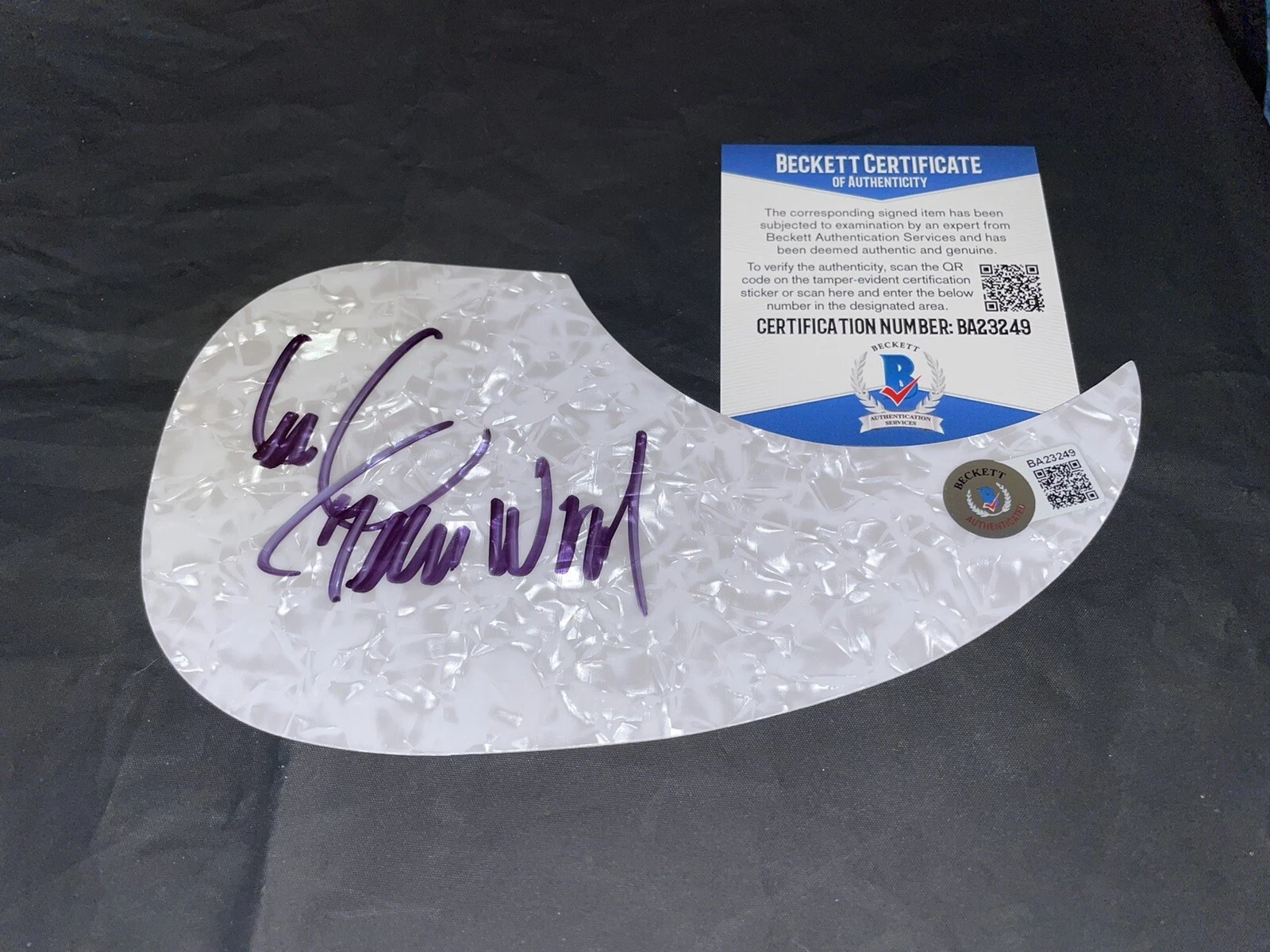 Lee Westwood Signed Acoustic Pickguard Music Legend Beckett #2