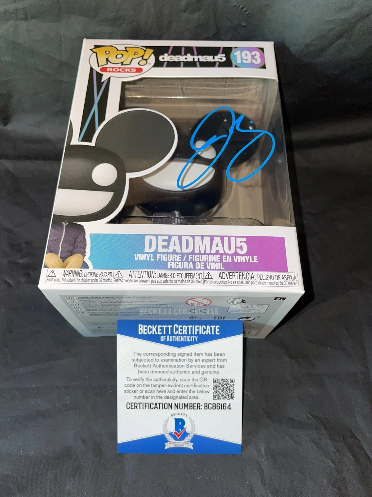 Deadmau5 Signed Official Funko Pop Vinyl Figure World Famous DJ Beckett #2