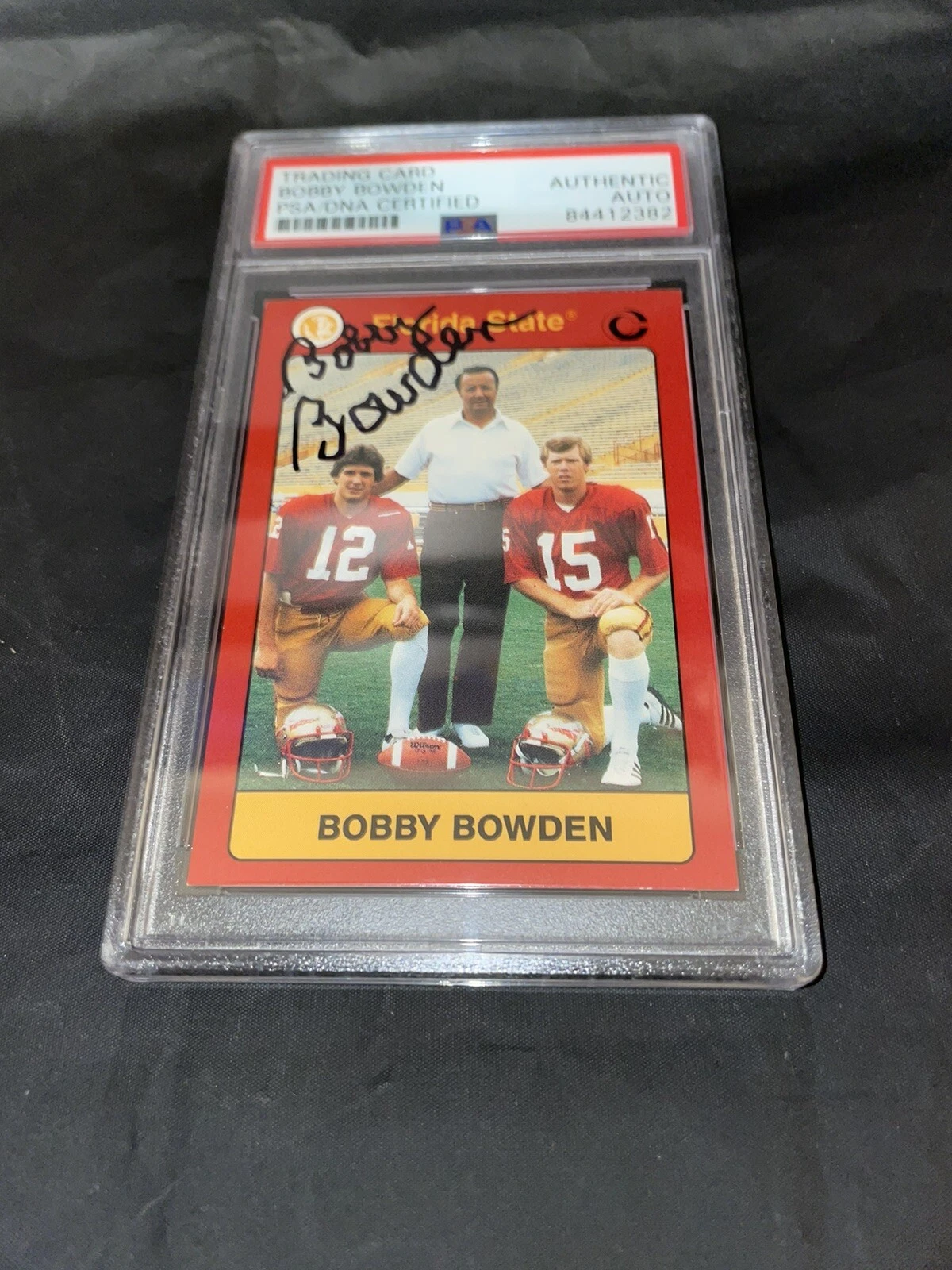 BOBBY BOWDEN SIGNED 1990-1991 FSU COLLEGIATE COLLECTION PSA/DNA SLAB COLLECTIBLE MEMORABILIA