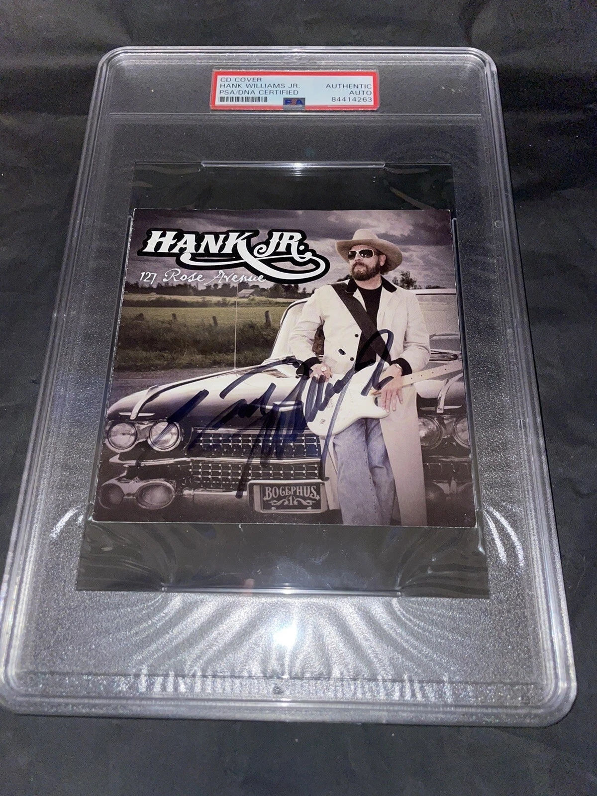 Hank Williams Jr Signed 127 Rose Avenue CD Booklet Slabbed PSA/DNA