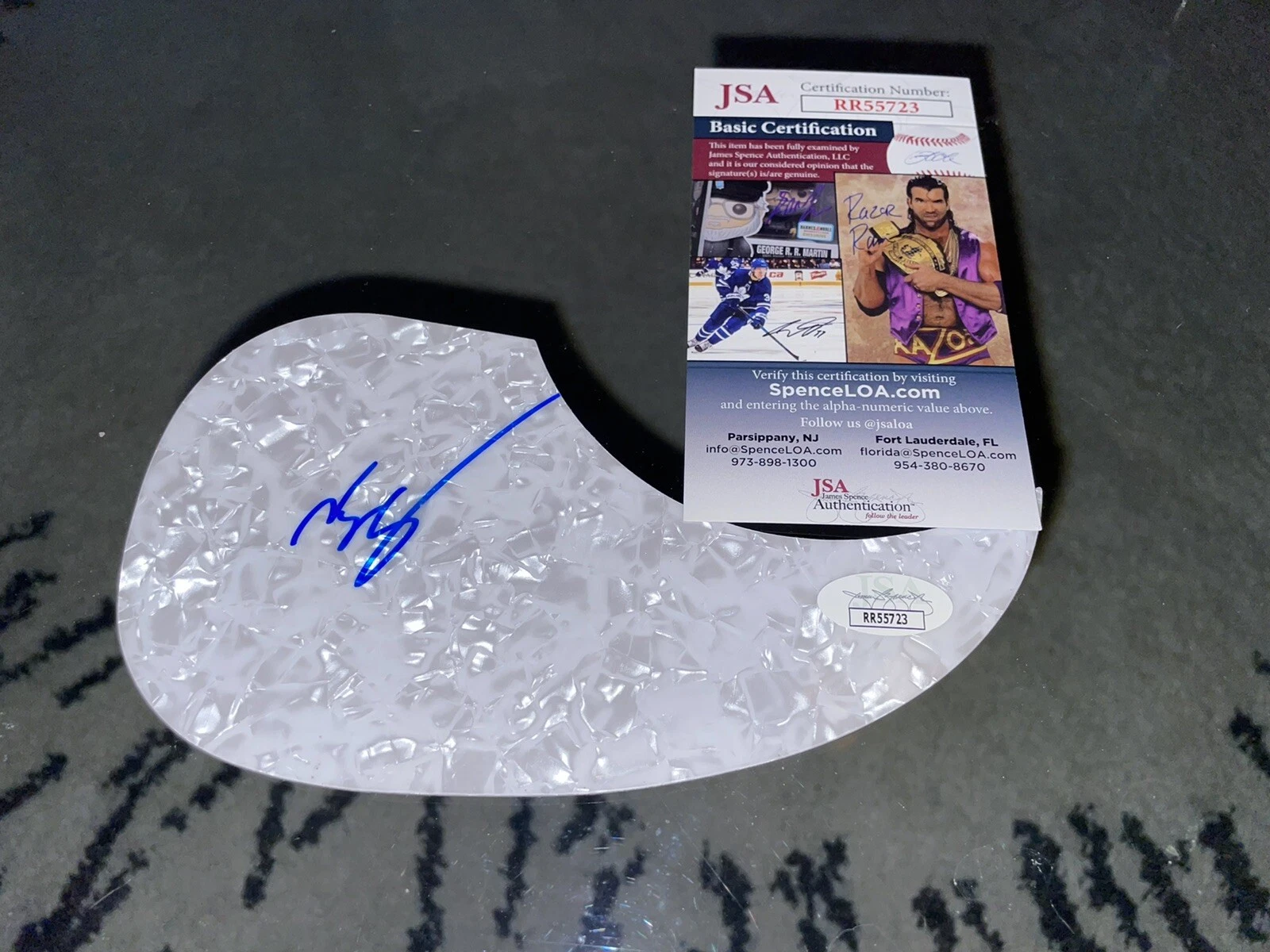 Fredo Bang Signed Acoustic Pickguard “Oouuh”, “Top” Superstar JSA Auth