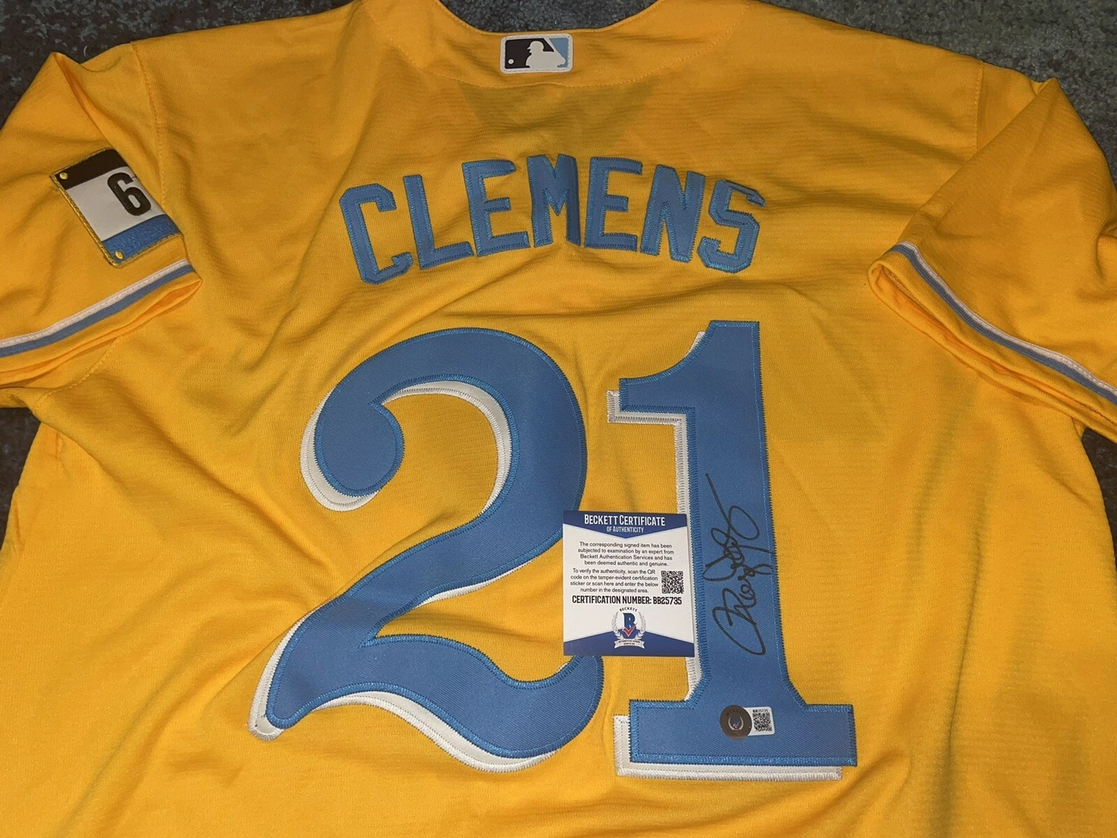 Roger Clemens Signed Boston Red Sox Jersey City Edition WS Champ Beckett