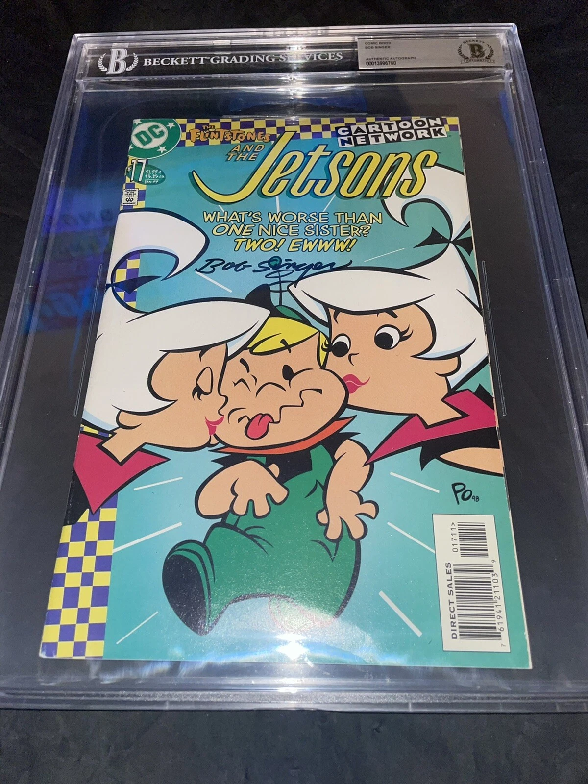 Bob Singer Signed The Flinstones & The Jetsons Comic Book Beckett Encap
