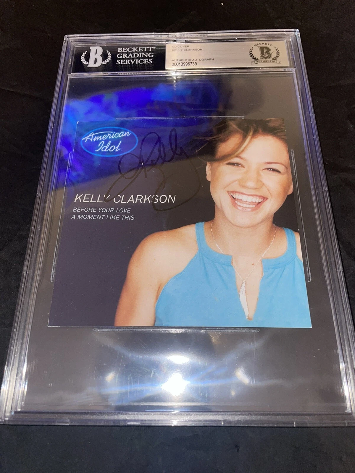 Kelly Clarkson Signed American Idol CD Booklet Superstar Beckett Encap