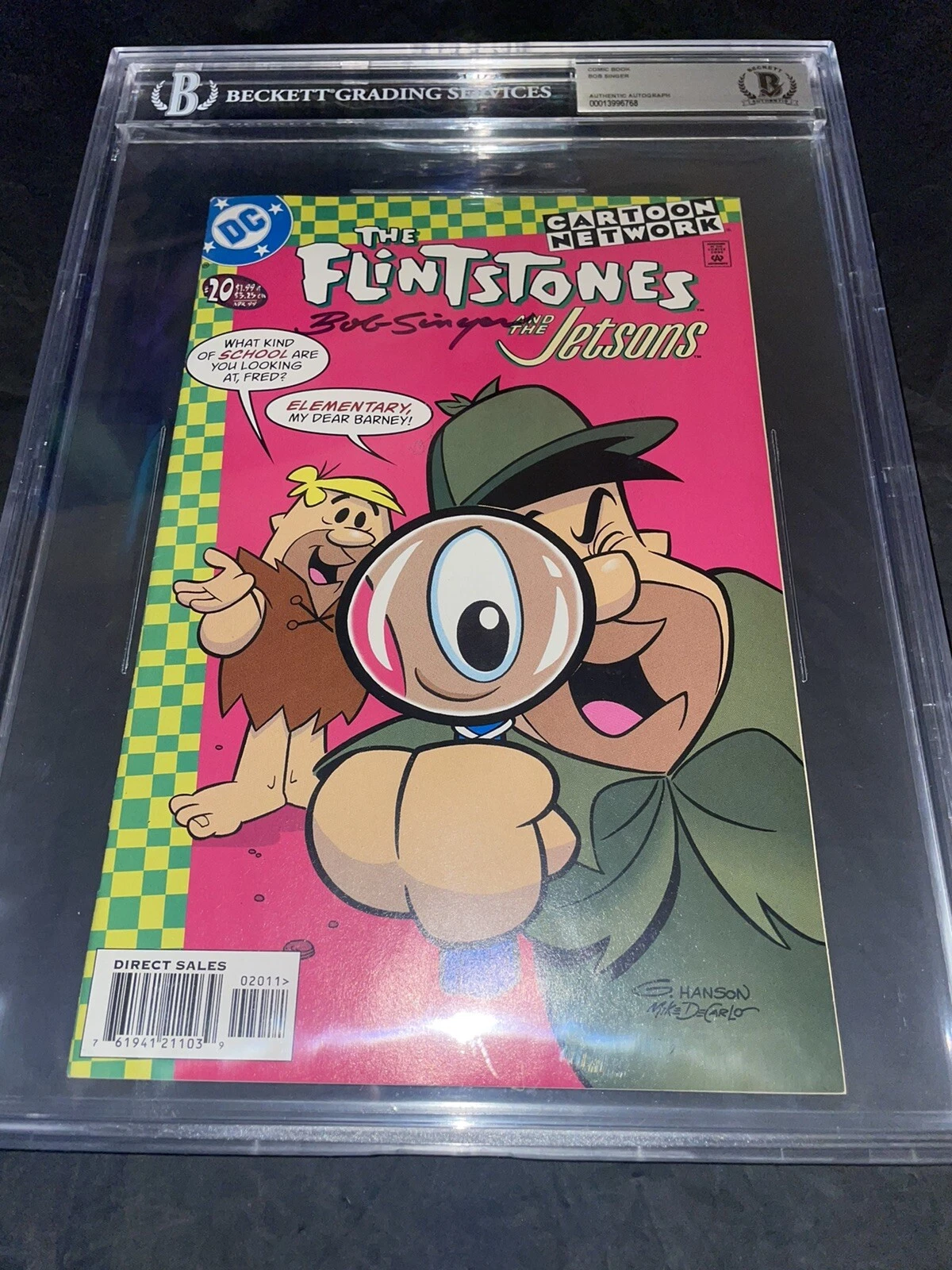 Bob Singer Signed The Flinstones & The Jetsons Comic Book Beckett Encap #5