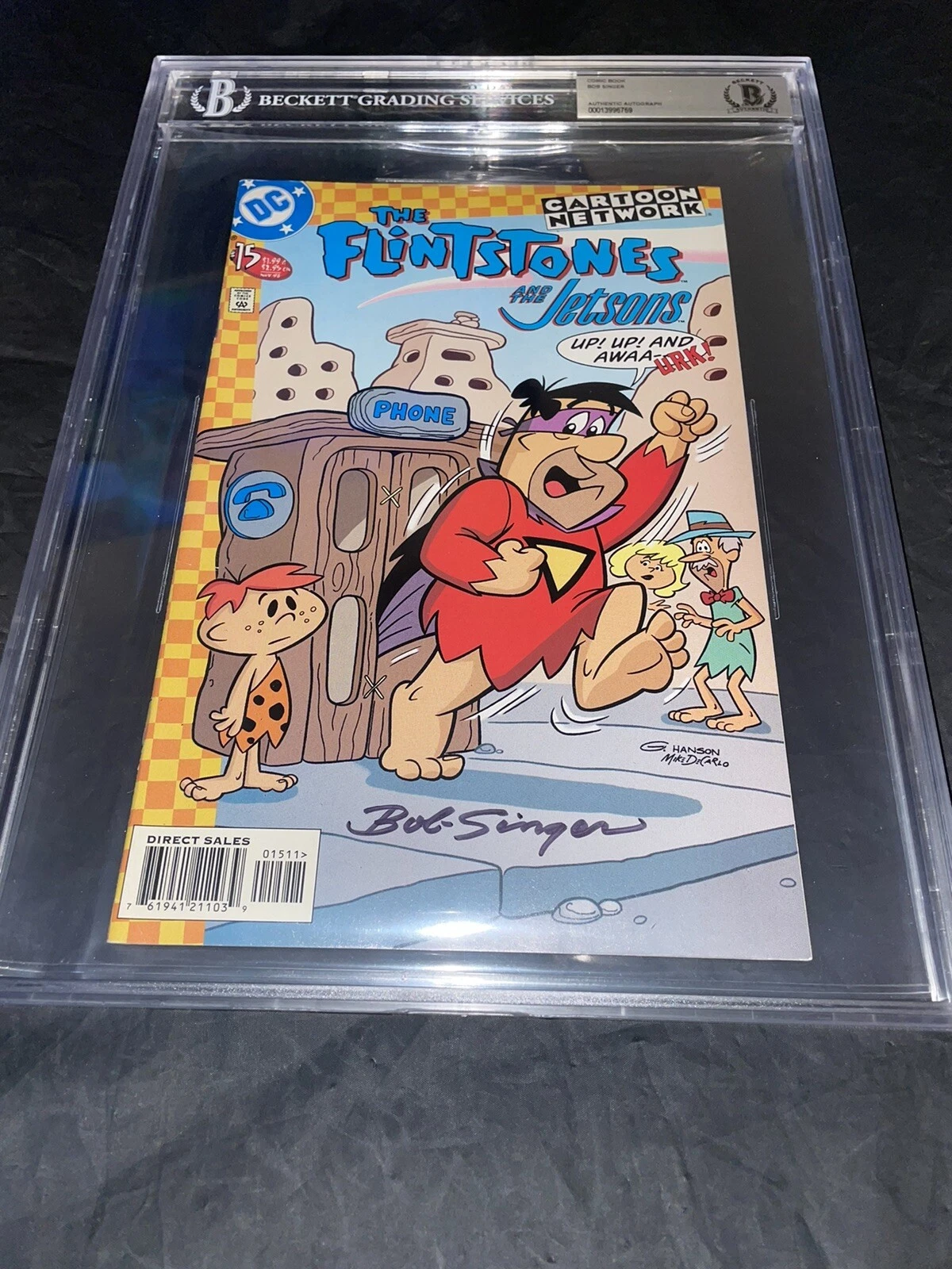 Bob Singer Signed The Flinstones & The Jetsons Comic Book Beckett Encap #6