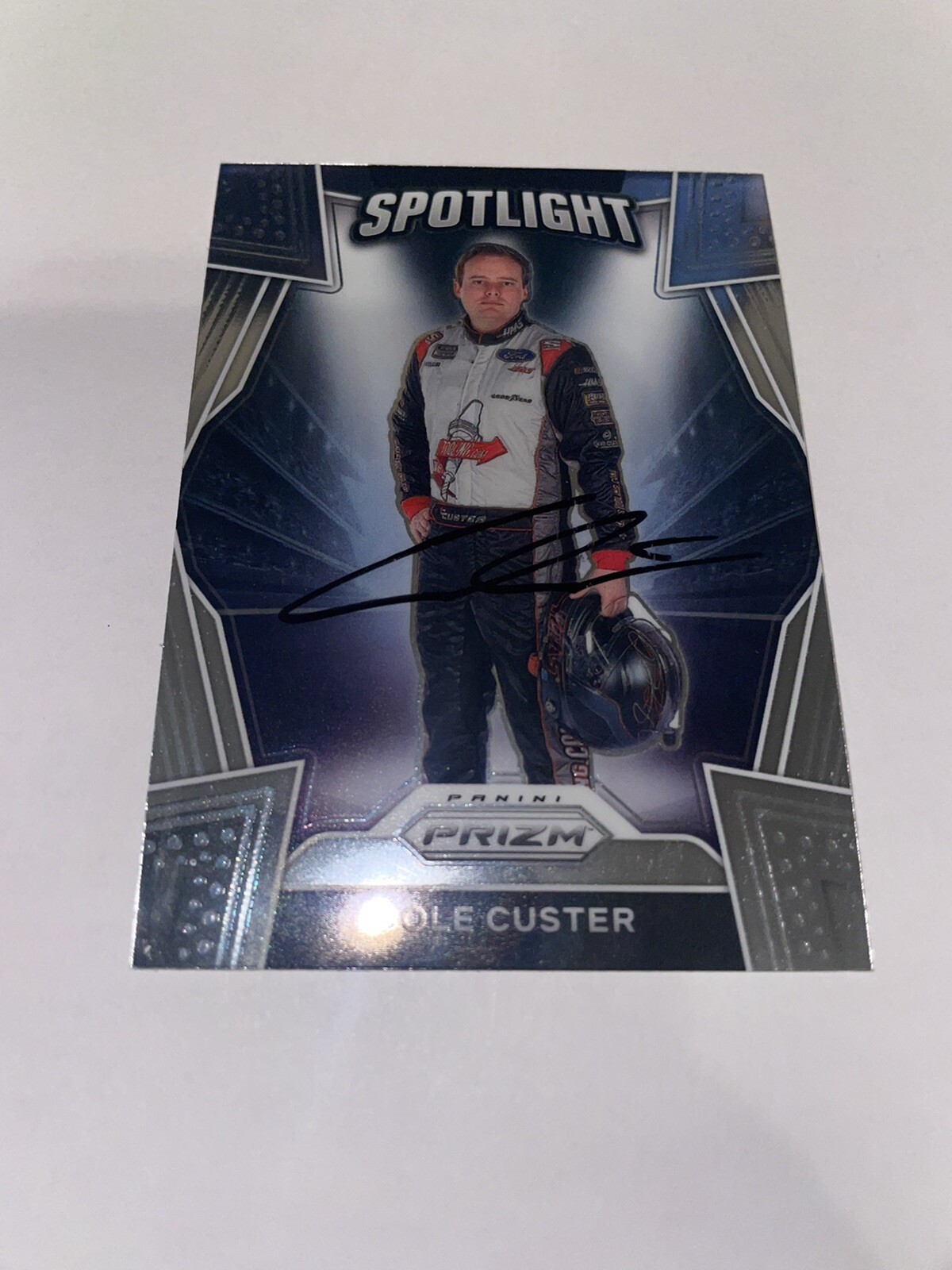 Cole Custer Signed 2021 Panini Prizm Spotlight Racing Trading Card NASCAR