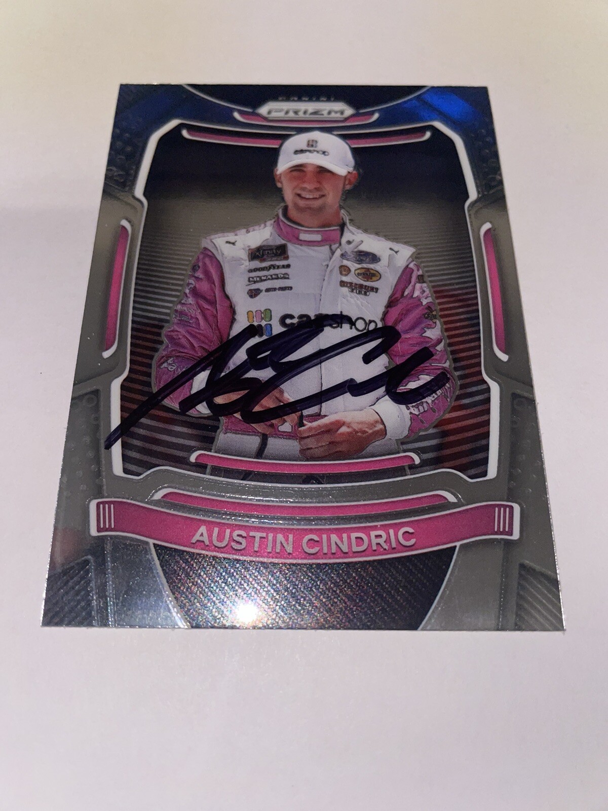 Austin Cindric Signed 2021 Panini Prizm Racing Trading Card NASCAR