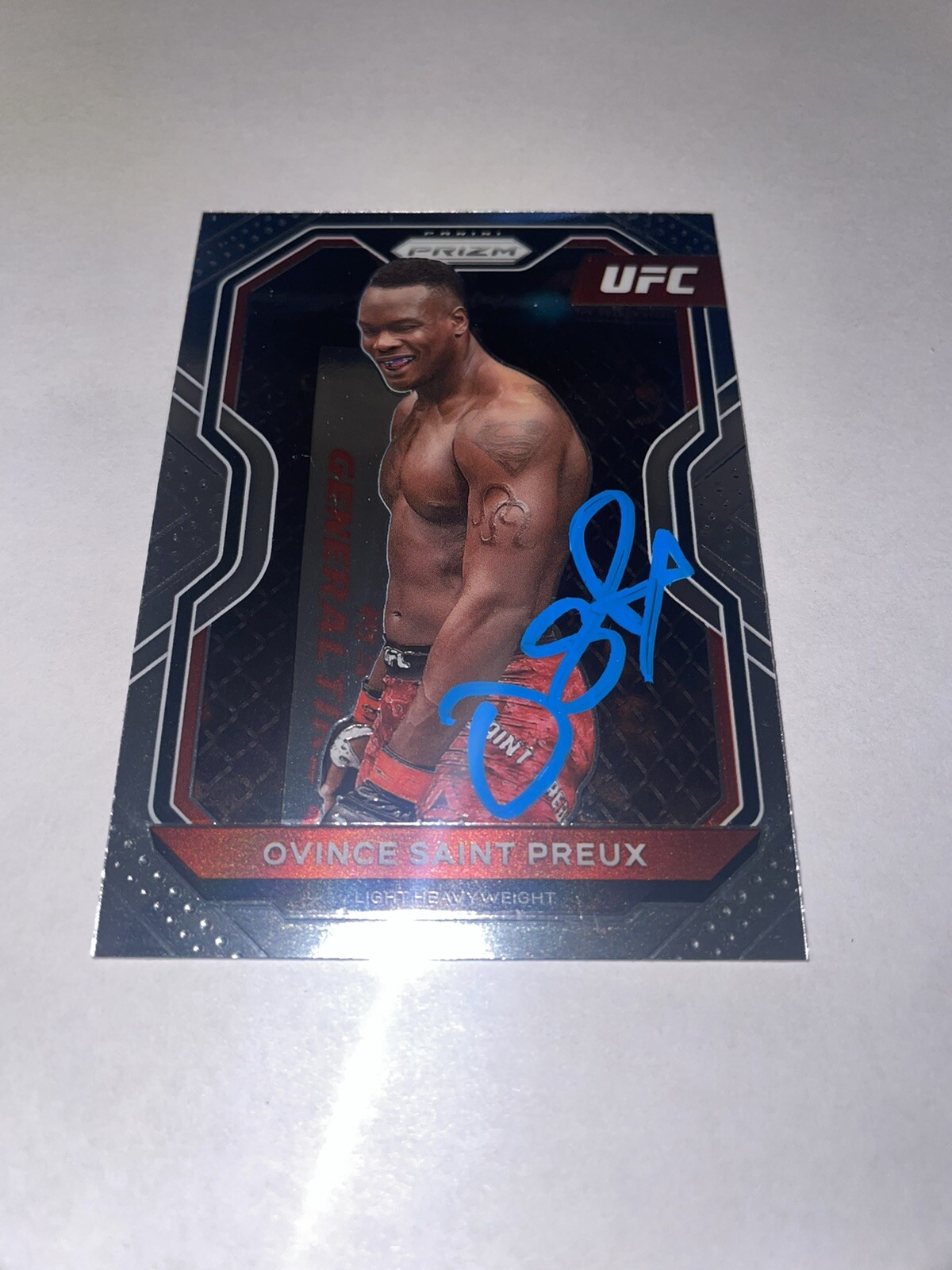 Ovince Saint Preux Signed 2021 Panini Prizm UFC Trading Card #2