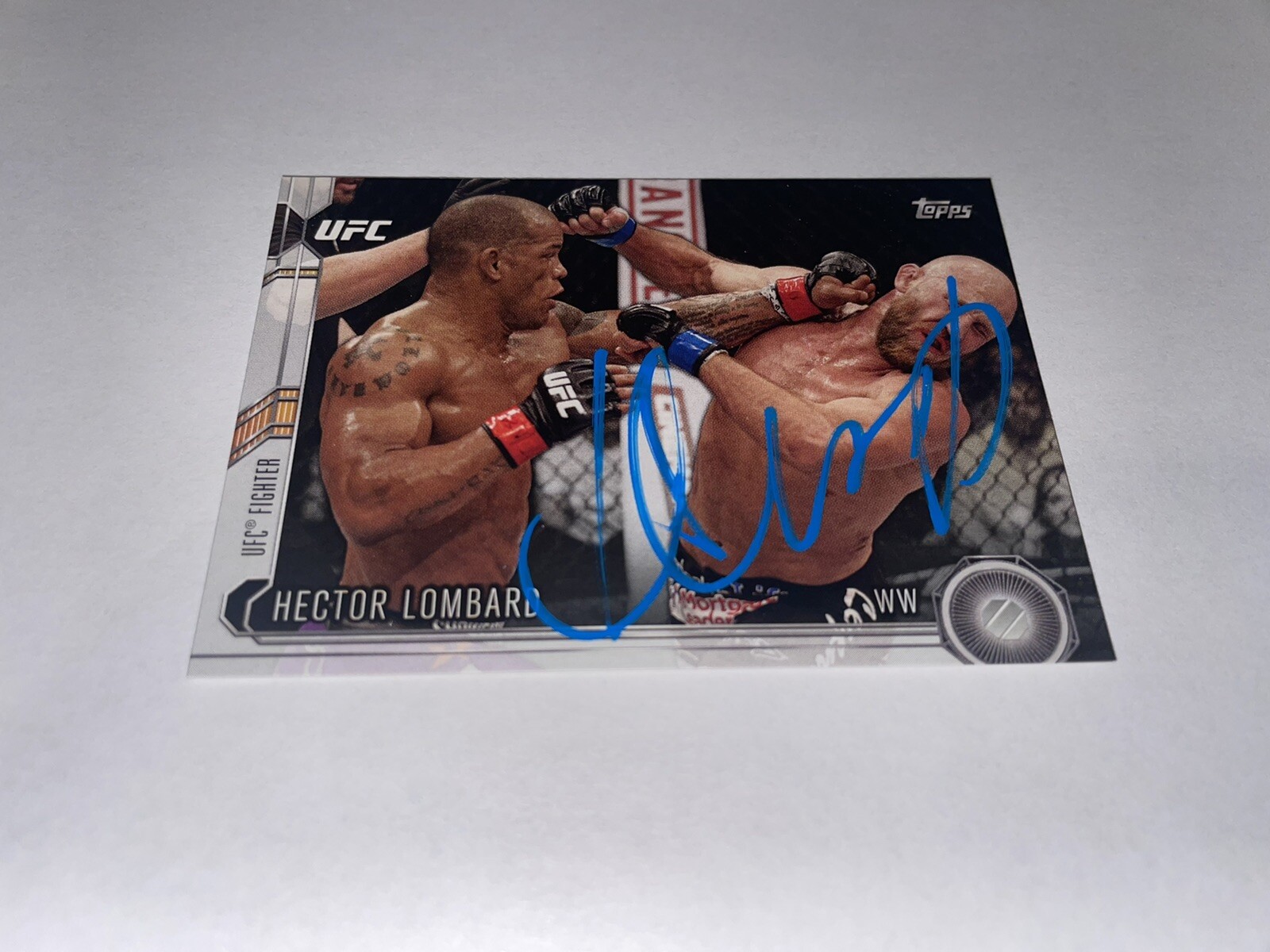Hector Lombard Signed 2015 Topps UFC Trading Card Cuban Star