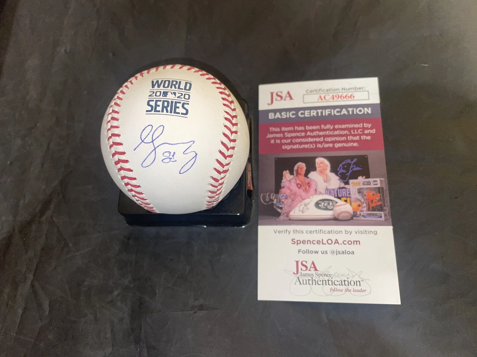 Victor Gonzalez Signed Official 2020 World Series Baseball LA Dodgers JSA