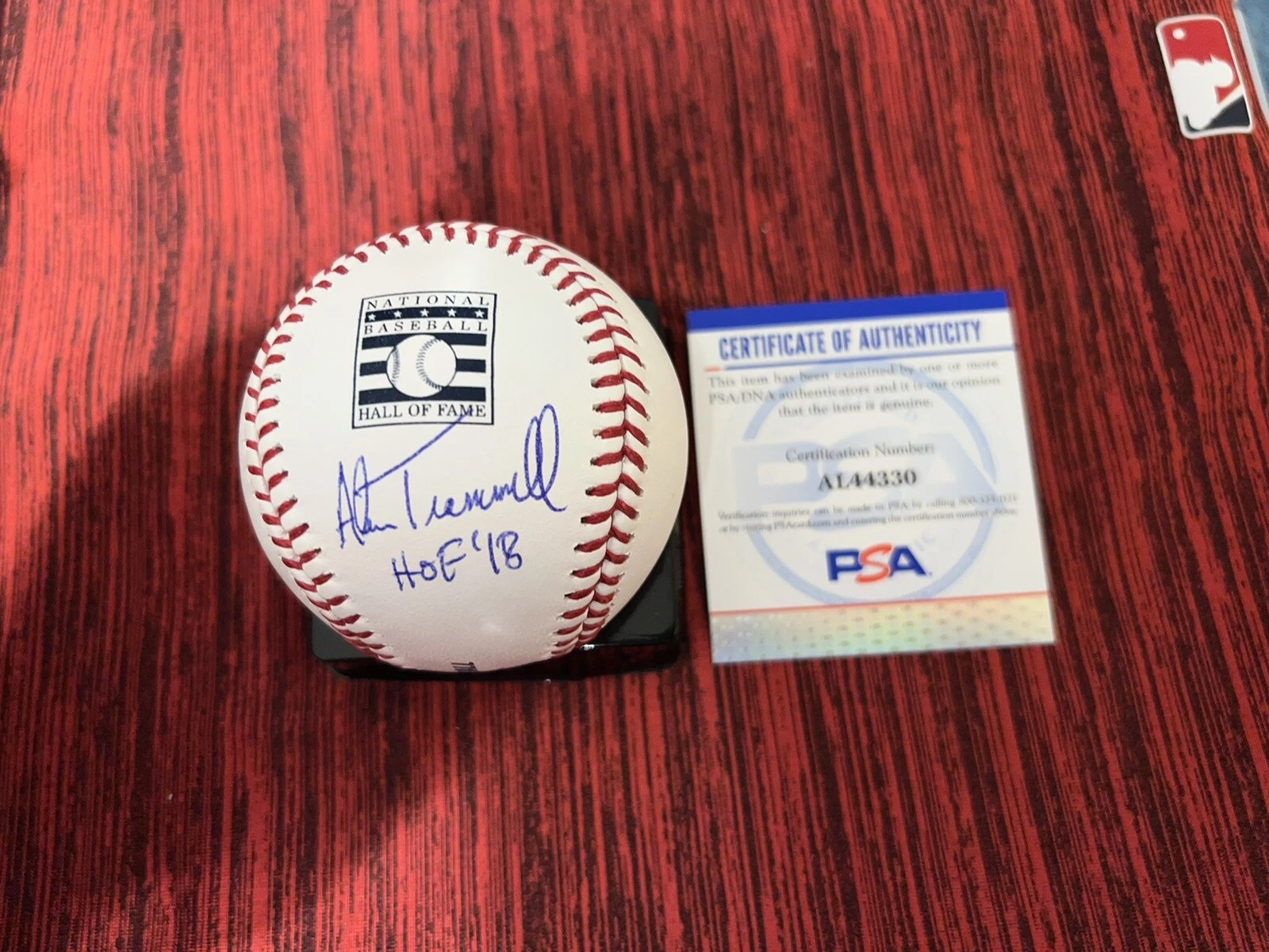 Alan Trammell Signed Official Hall Of Fame Baseball Detroit Tigers PSA/DNA