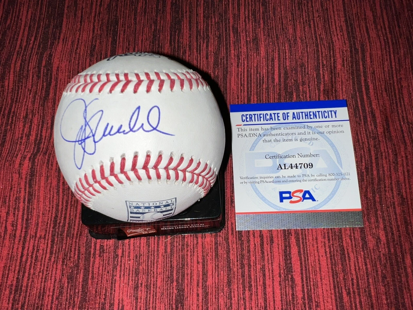 Joe Maddon Signed Official Hall Of Fame Baseball Cubs Angels Rays PSA/DNA