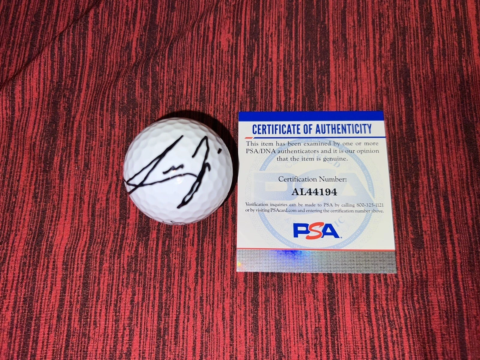 Joaquin Niemann Signed Official Titleist  Velocity Golf Ball PGA Pro PSA/DNA