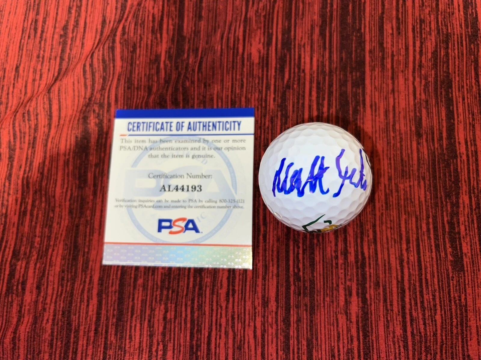 Matt Fitzpatrick Signed Official Bridgestone WM Open Golf Ball US Open PSA/DNA