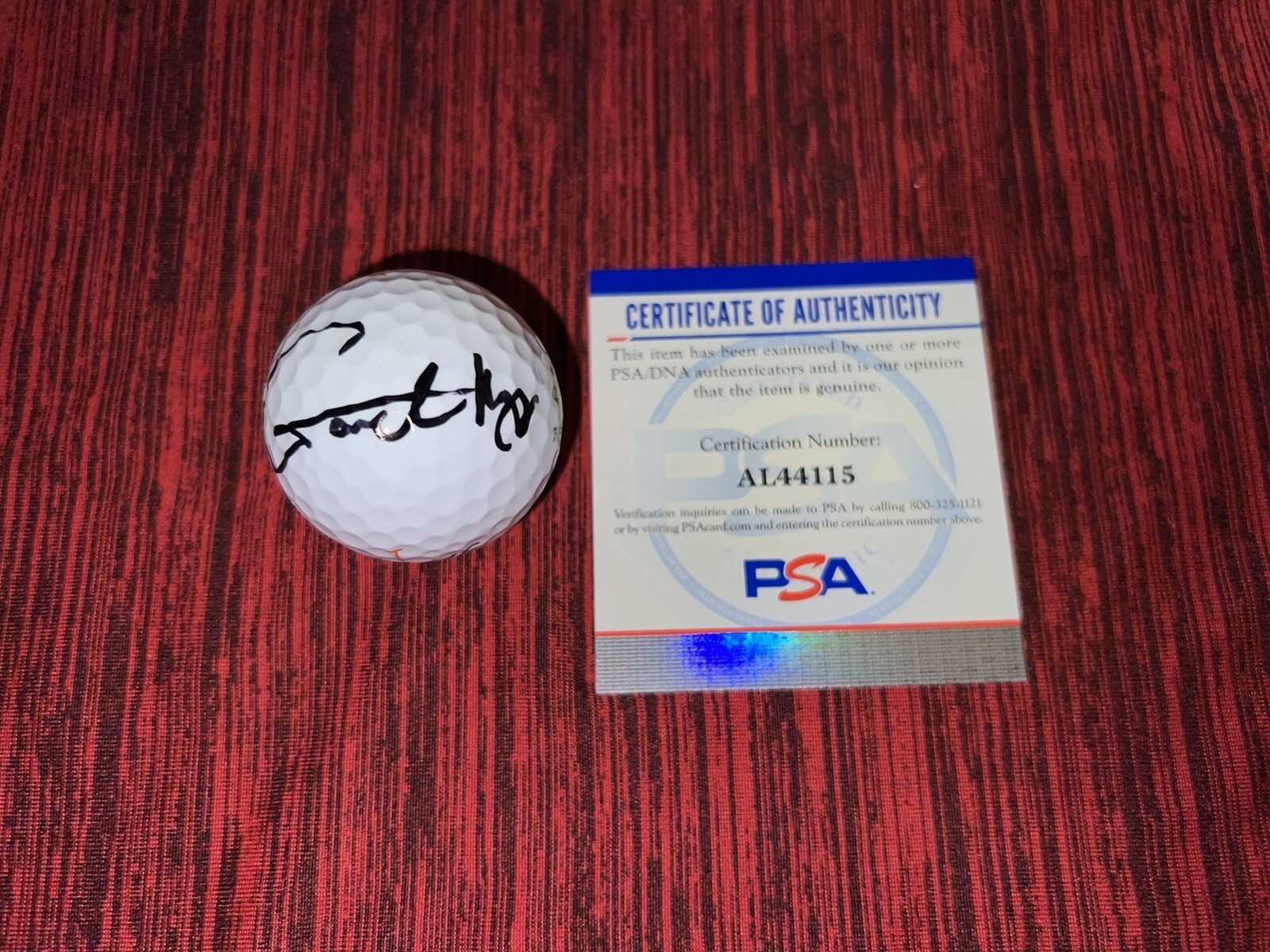 Garrick Higgo Signed Titleist Masters Golf Ball PGA Pro PSA/DNA