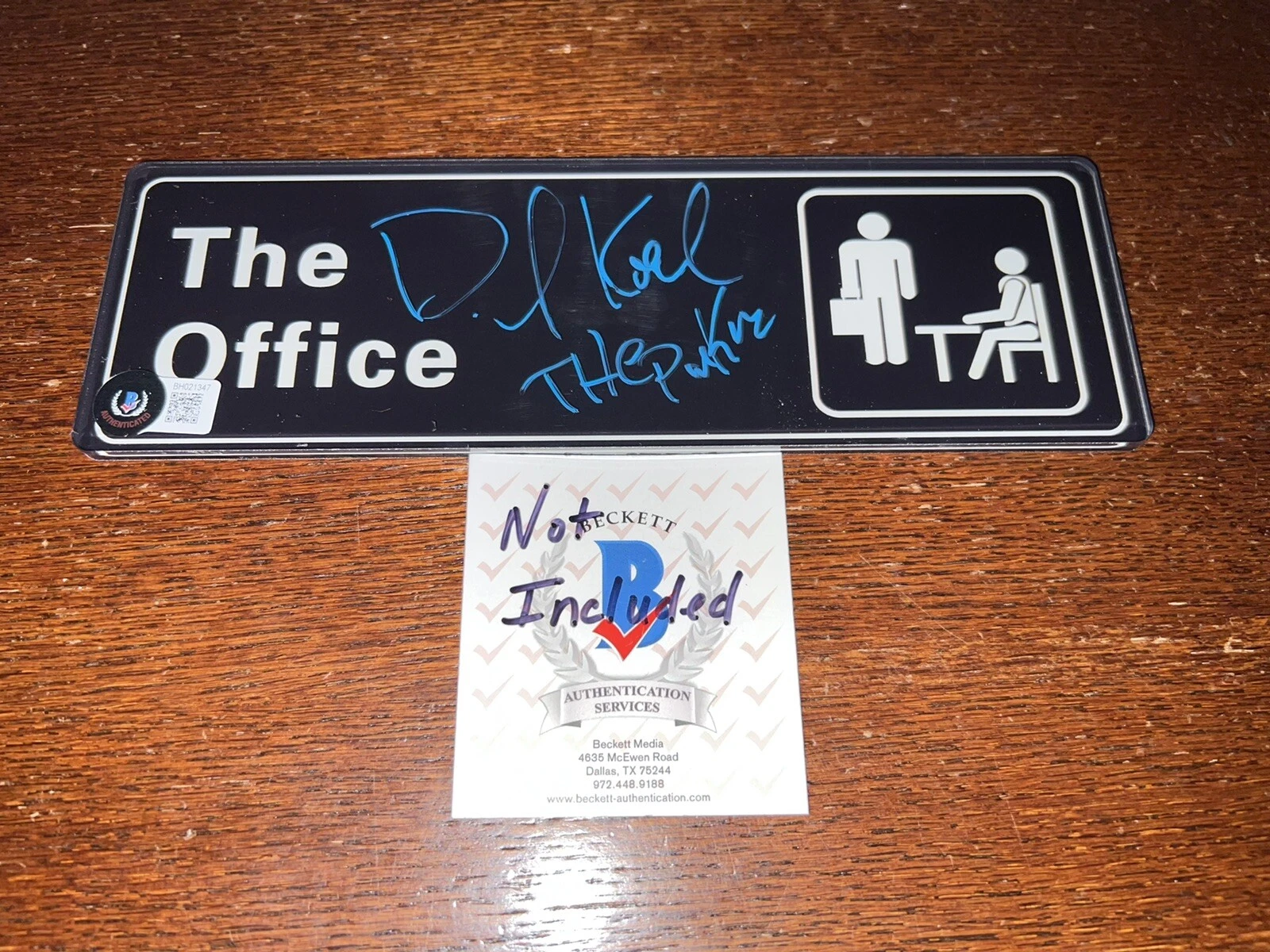 David Koechner Signed “The Office” Sign  Todd Packer Hollywood Legend Beckett