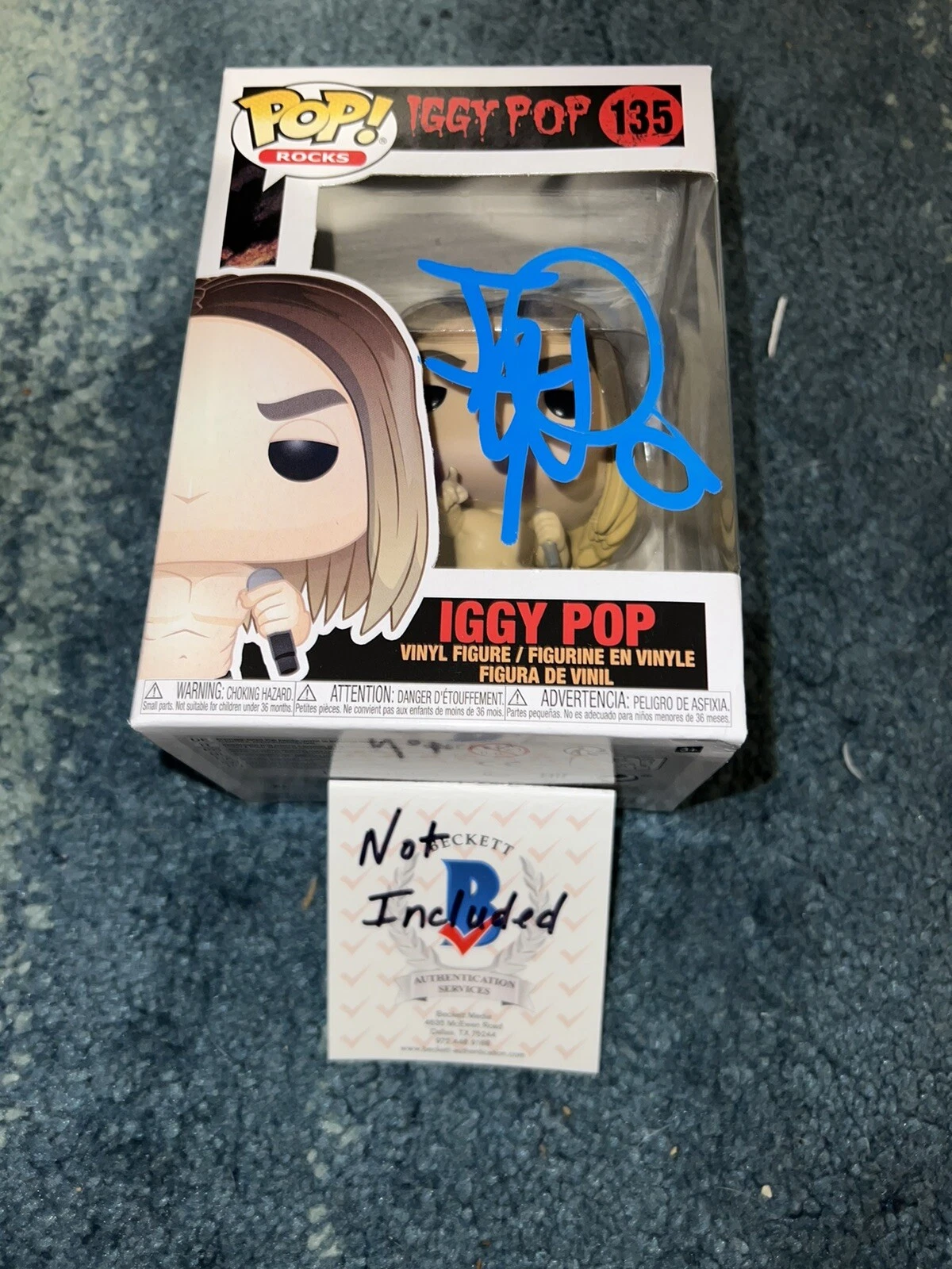 Iggy Pop Signed Official Iggy Pop Funko Pop Godfather Of Punk Beckett