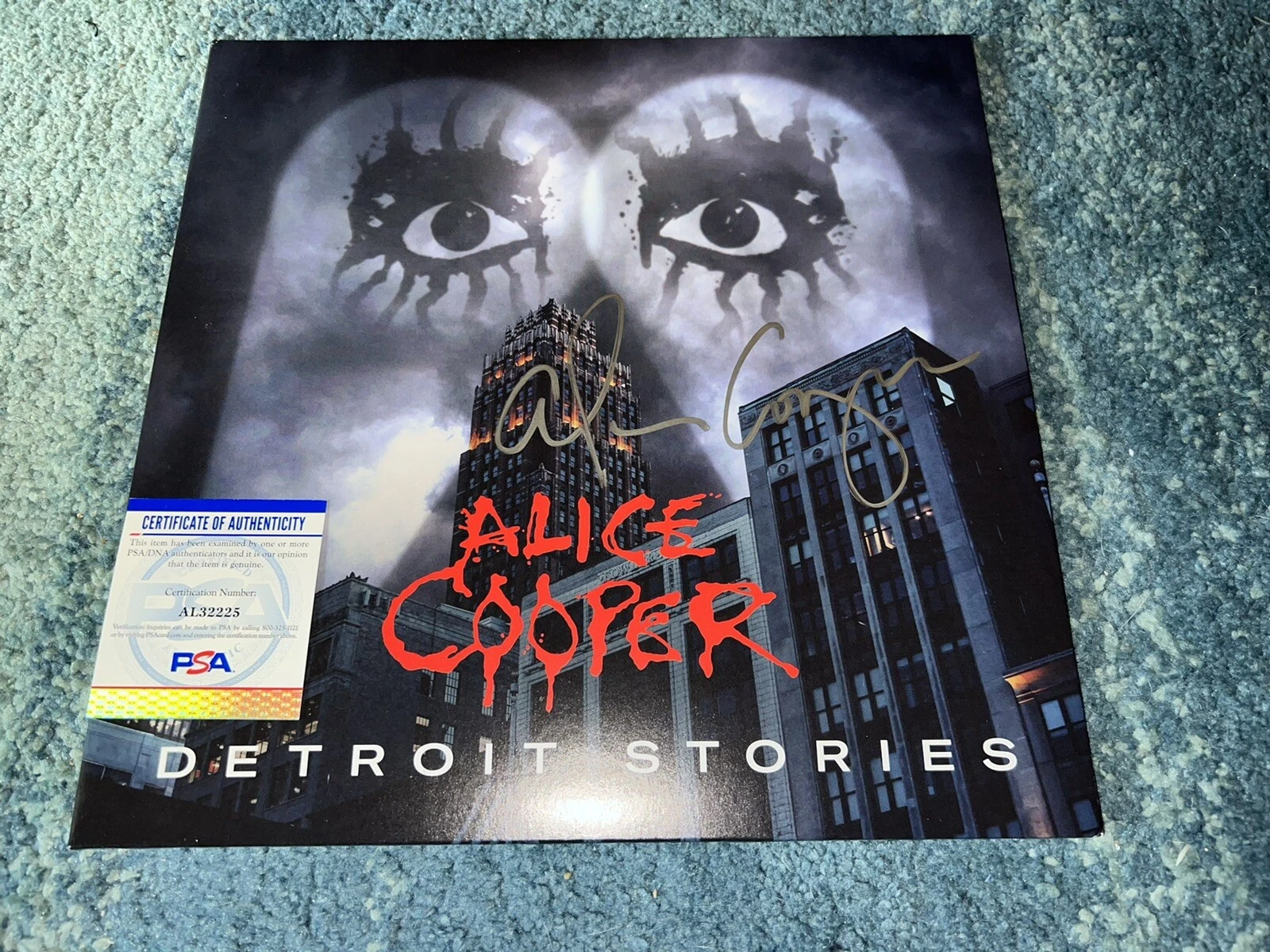 Alice Cooper Signed Detroit Stories Vinyl Album Hollywood Vampires PSA/DNA
