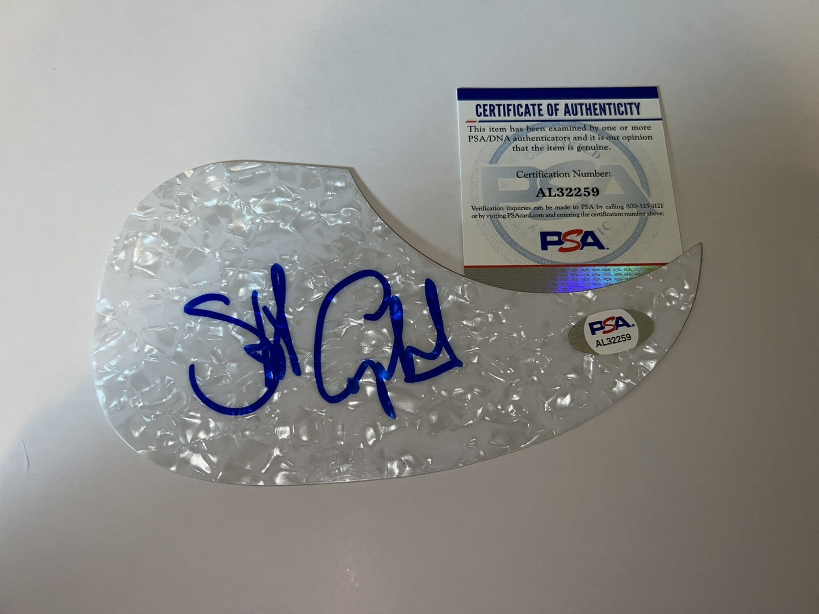 Stewart Copeland Signed Acoustic Pickguard Legendary Drummer Police PSA/DNA