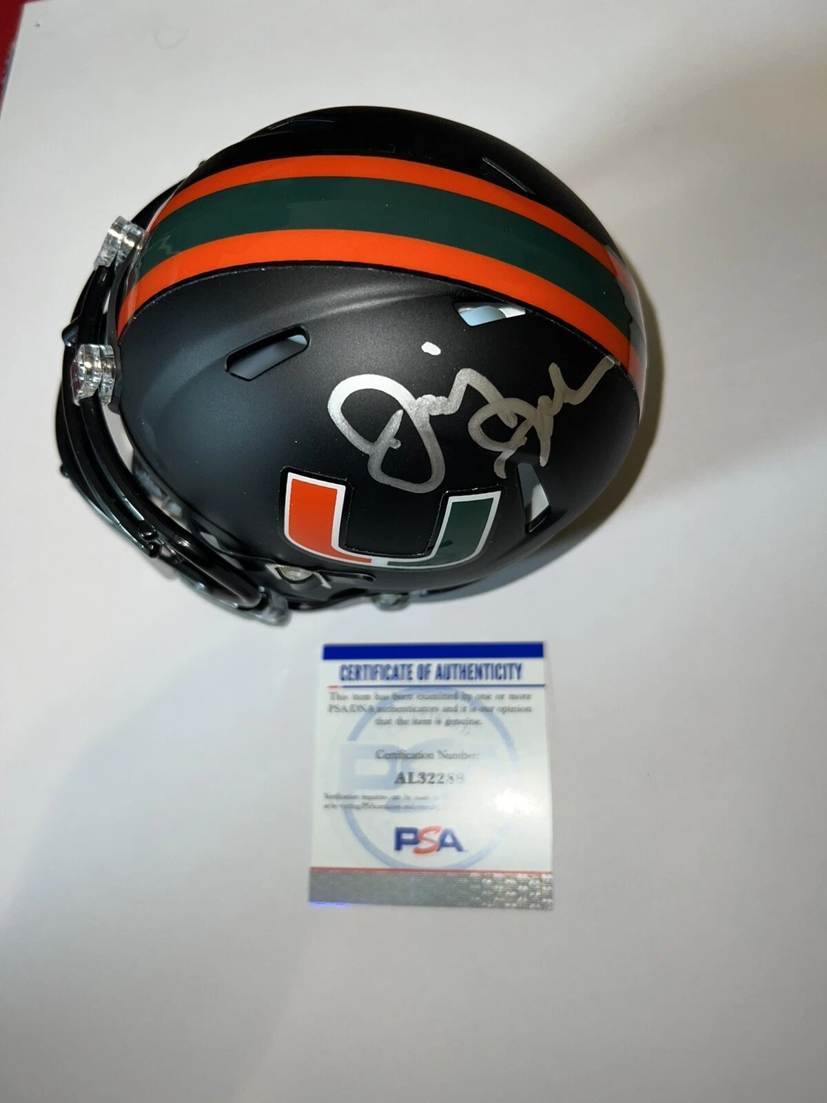 Jimmy Johnson Signed Official University Of Miami Mini Helmet Champs PSA/DNA