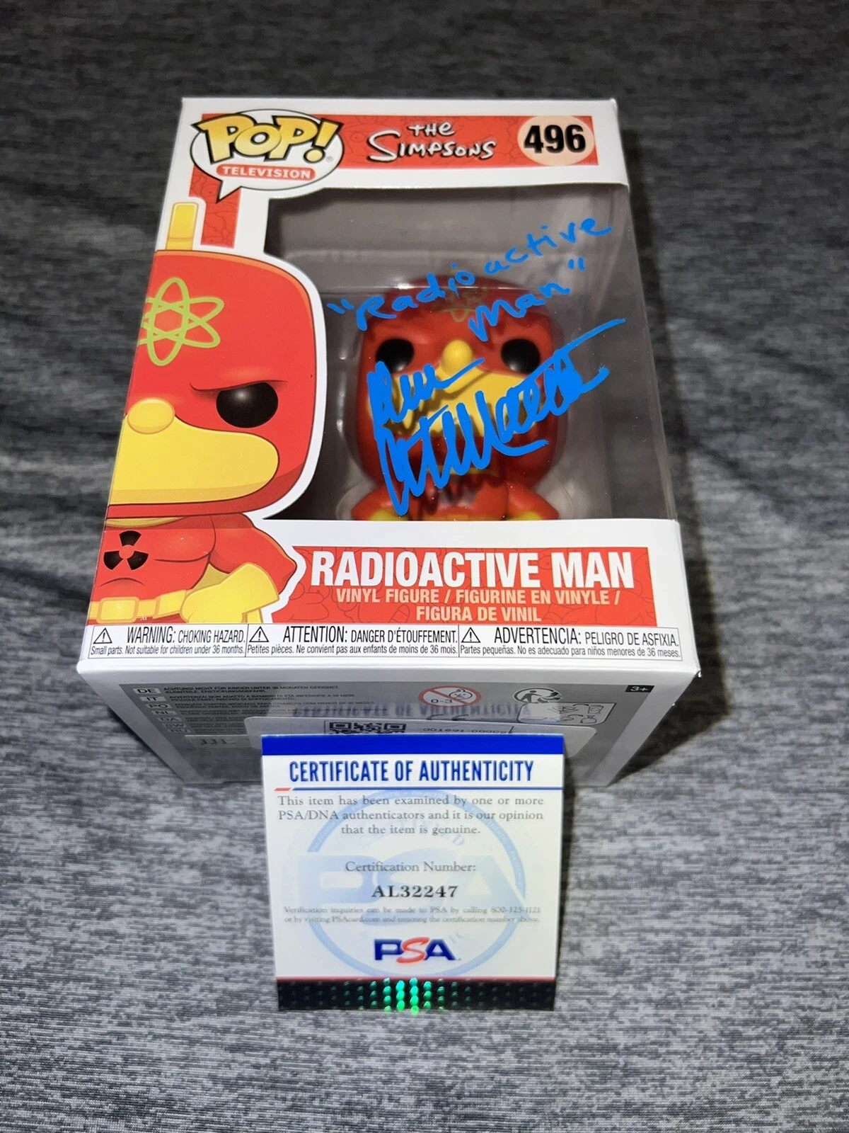 Dan Castellaneta Signed Official Radioactive Man Funko Pop Vinyl Figure PSA/DNA