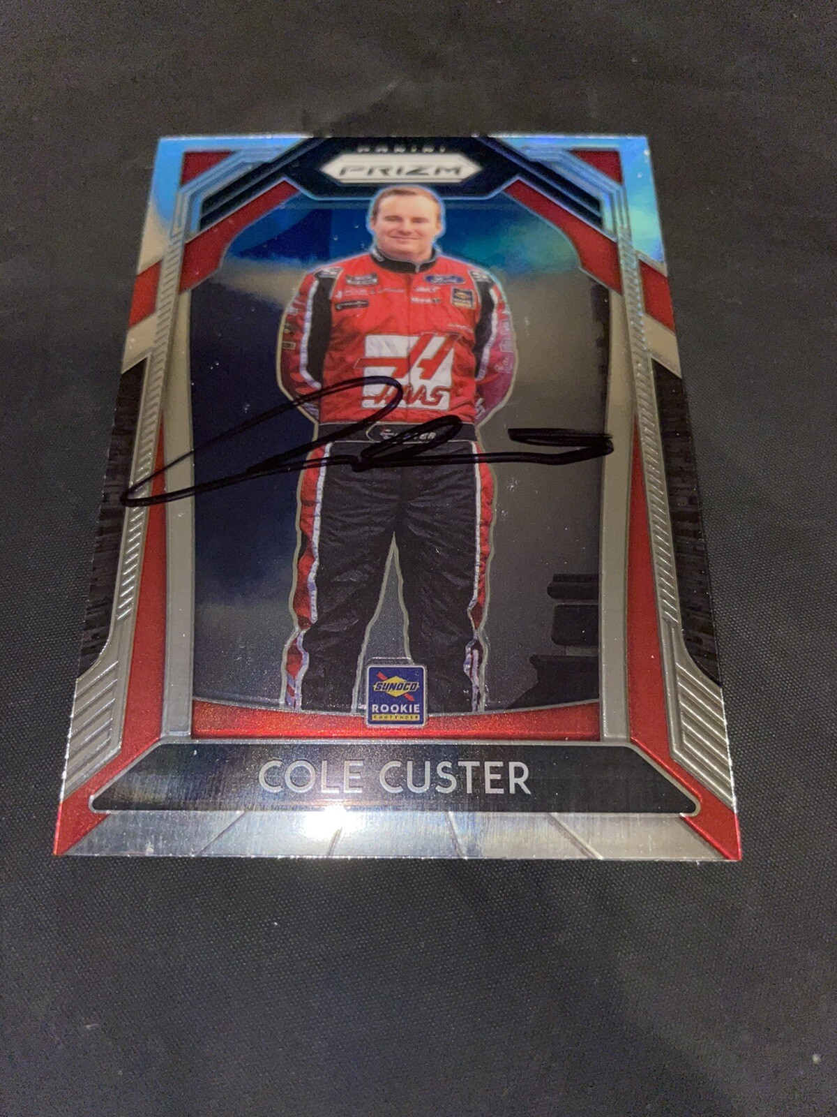 COLE CUSTER SIGNED 2020 PANINI PRIZM RACING TRADING CARD NASCAR COLLECTIBLE MEMORABILIA