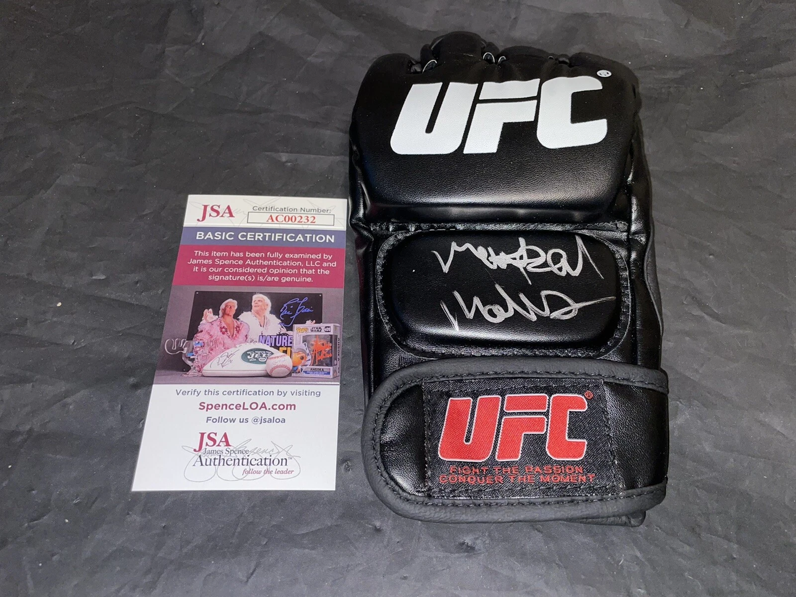 Molly Meatball McCann Signed UFC Glove UK Contender JSA Auth #2