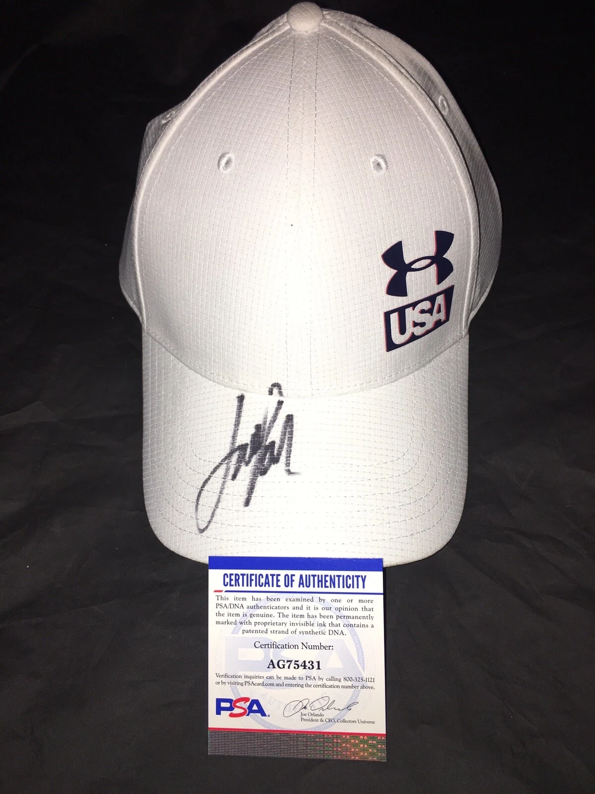 Jordan Spieth Signed Official Under Armour Hat Ryder Cup 🇺🇸 USA PSA/DNA #4