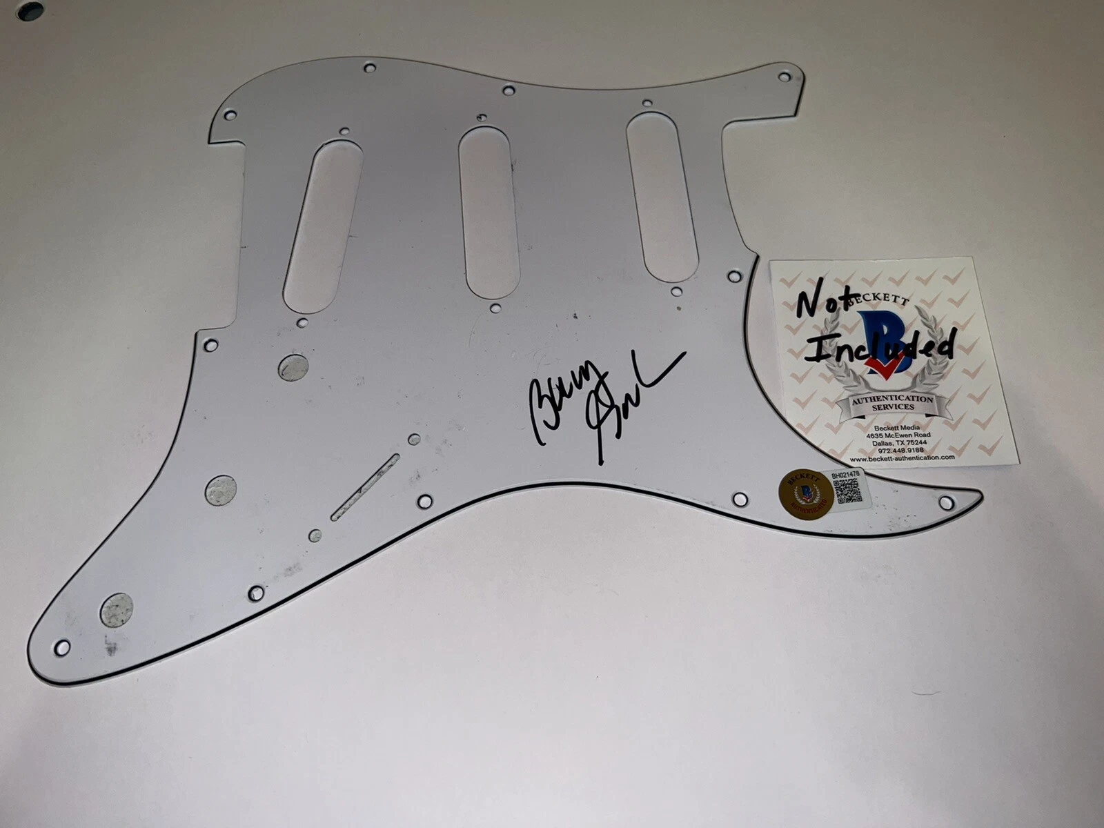 Barry Goudreau Signed Stratocaster Pickguard Rock Band Boston Beckett #2