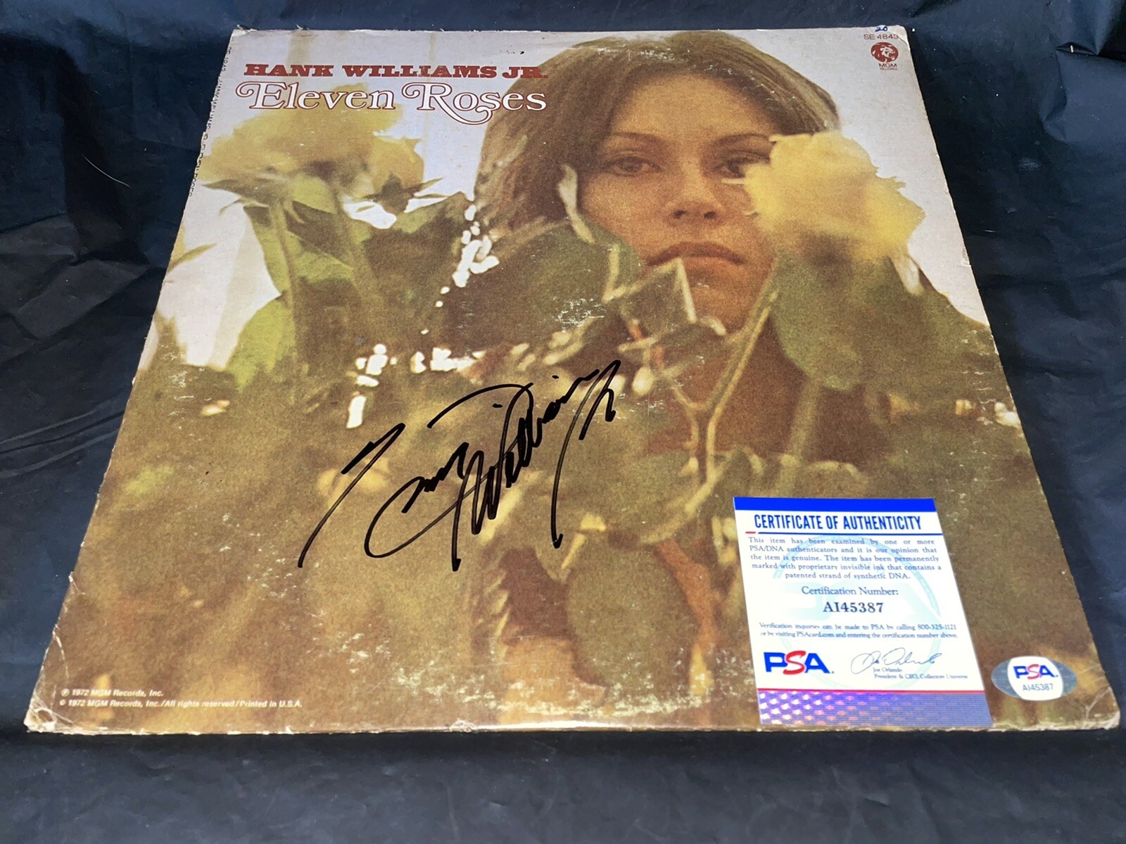 Hank Williams Jr Signed Eleven Roses Vinyl Album Country Superstar PSA/DNA #2