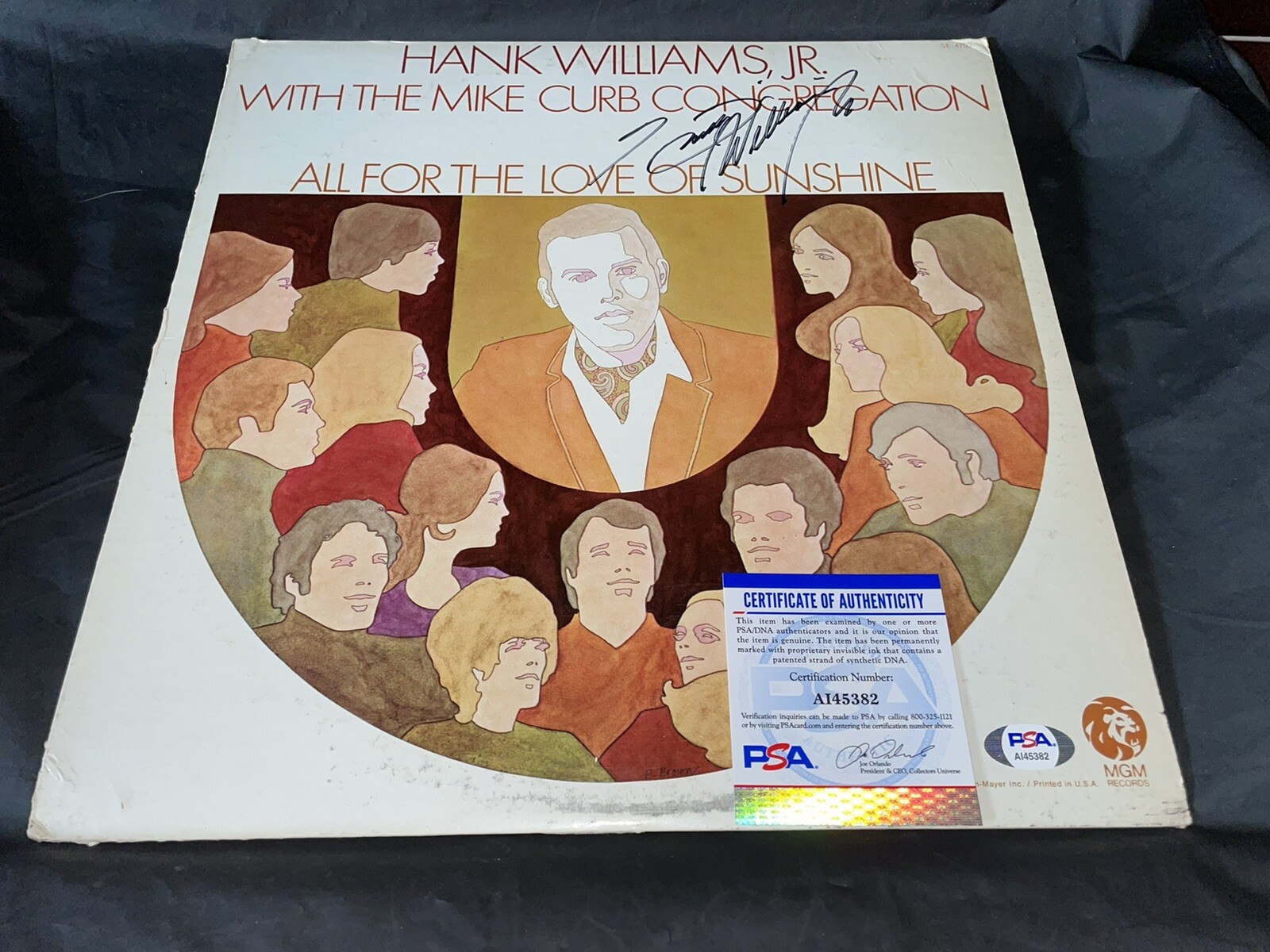 Hank Williams Jr Signed All For The Love Of Sunshine Vinyl Album PSA/DNA #2