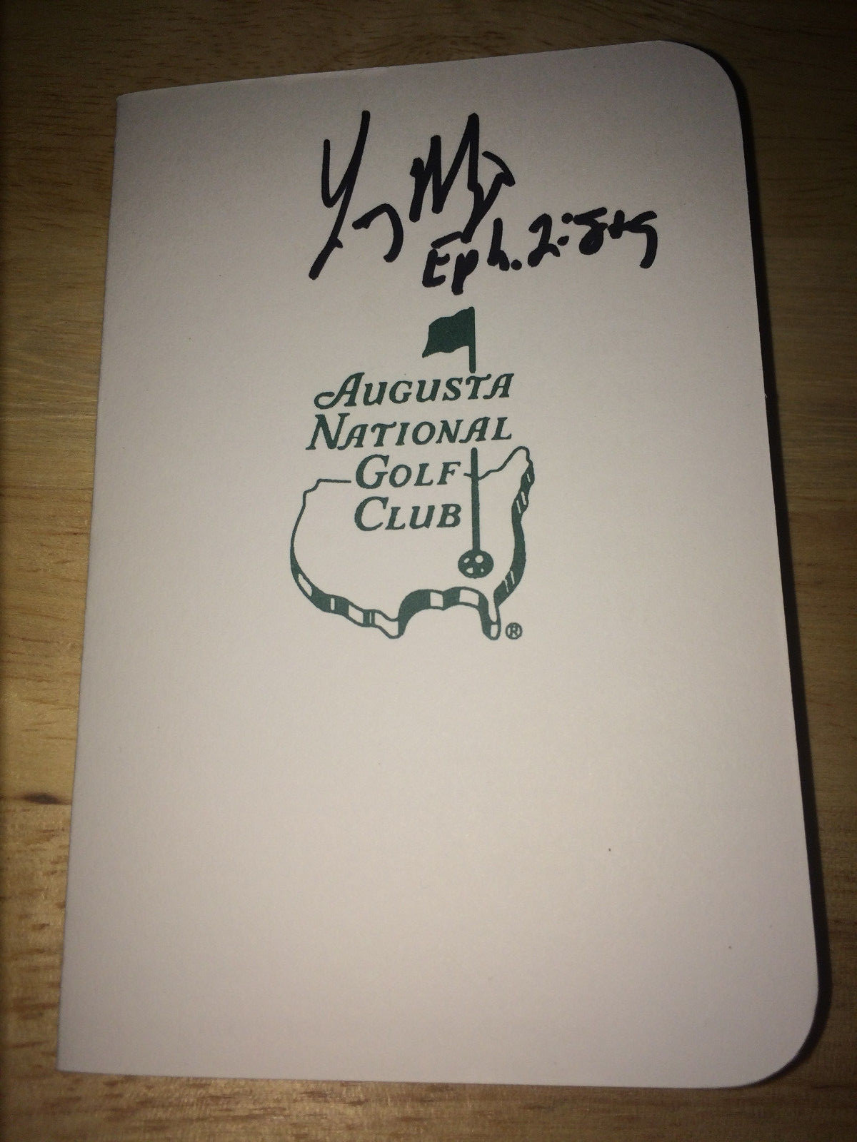 Larry Mize Signed/Auto Official Masters Scorecard 1987 Champion COA